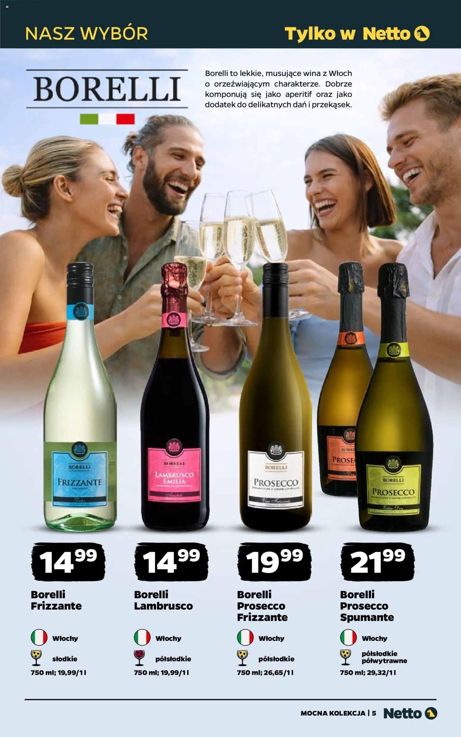 Netto gazetka - Wina od 27.04.2026 | Strona: 5 | Produkty: Prosecco, Lambrusco