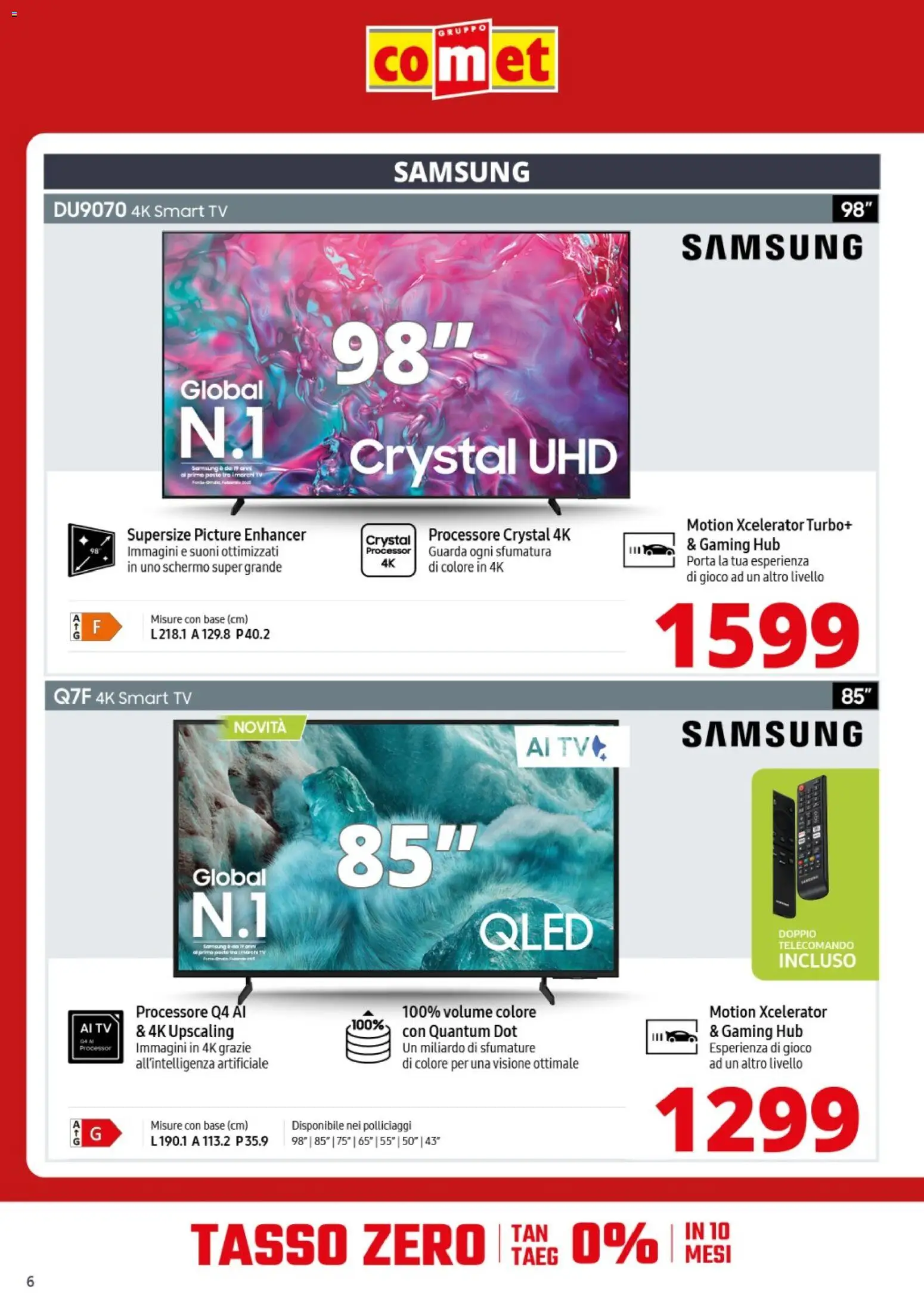 Volantino Comet del 23.01.2026 | Pagina: 6 | Prodotti: Schermo, Telecomando, TV, Gioco