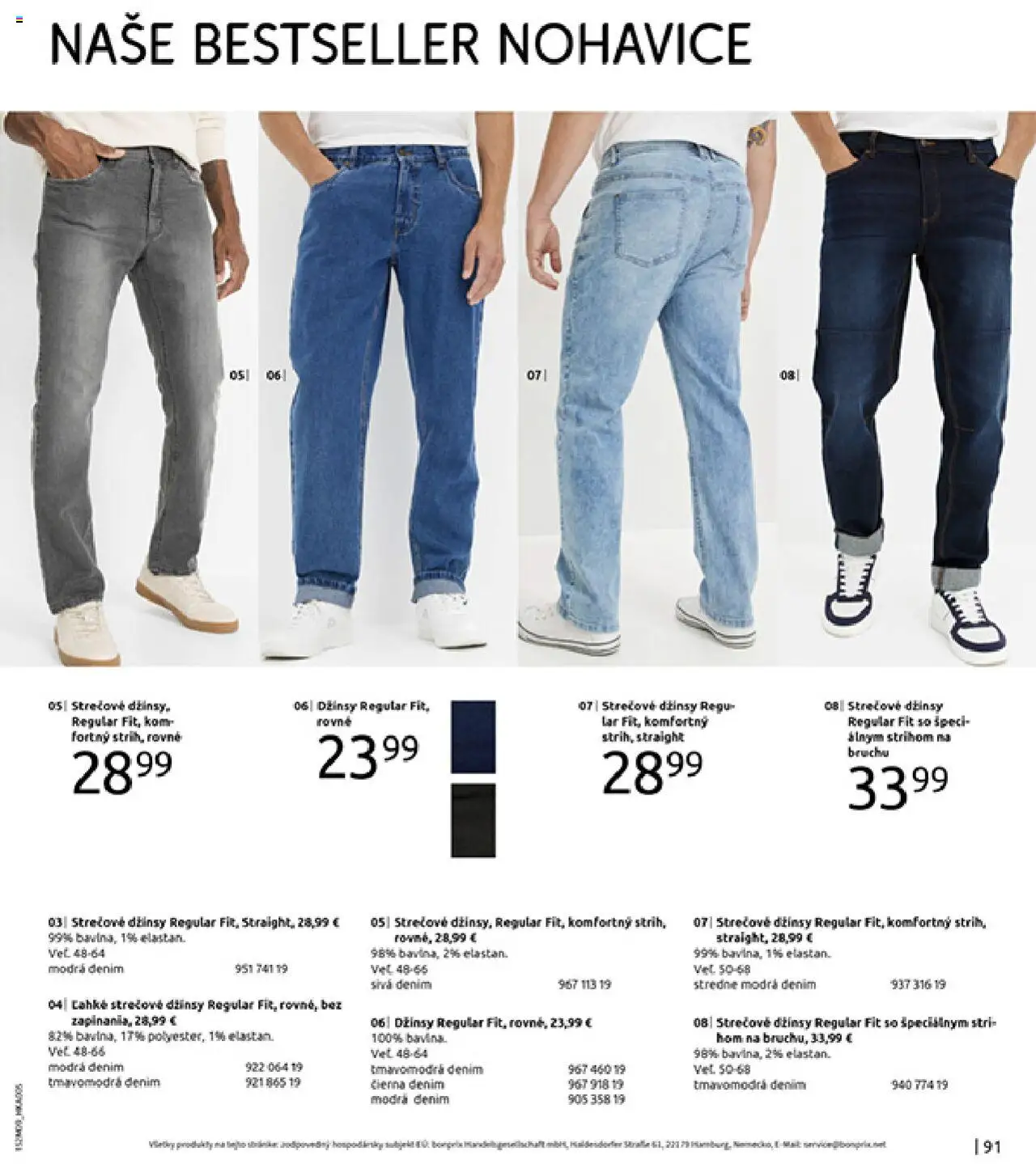 Nové Bonprix akcie – leták je platný od 14.10.2025 | Strana: 93 | Produkty: Nohavice