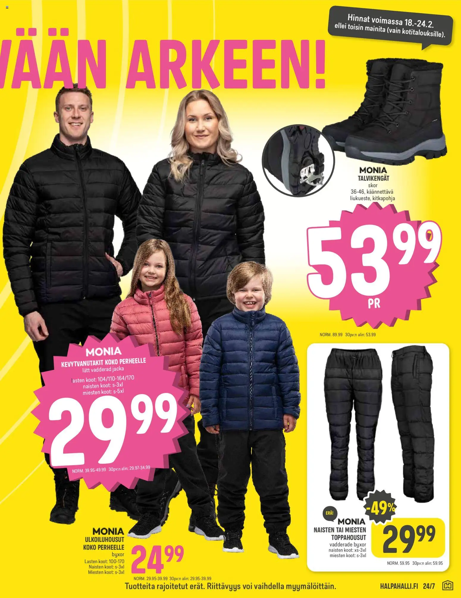 Halpa Halli tarjoukset – voimassa 18.02.2026 alkaen | Sivu: 7 | Tuotteet: Voi, Talvikengät