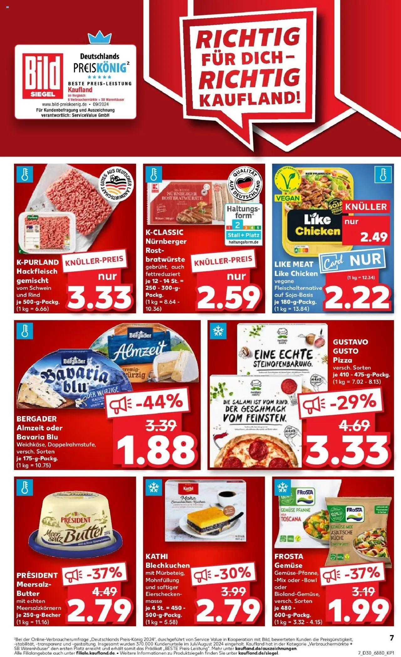 Kaufland prospekt St. Ingbert	 - gültig ab dem 24.07.2025 | Seite: 7 | Produkte: Gustavo gusto, Küche, Like meat, Salami