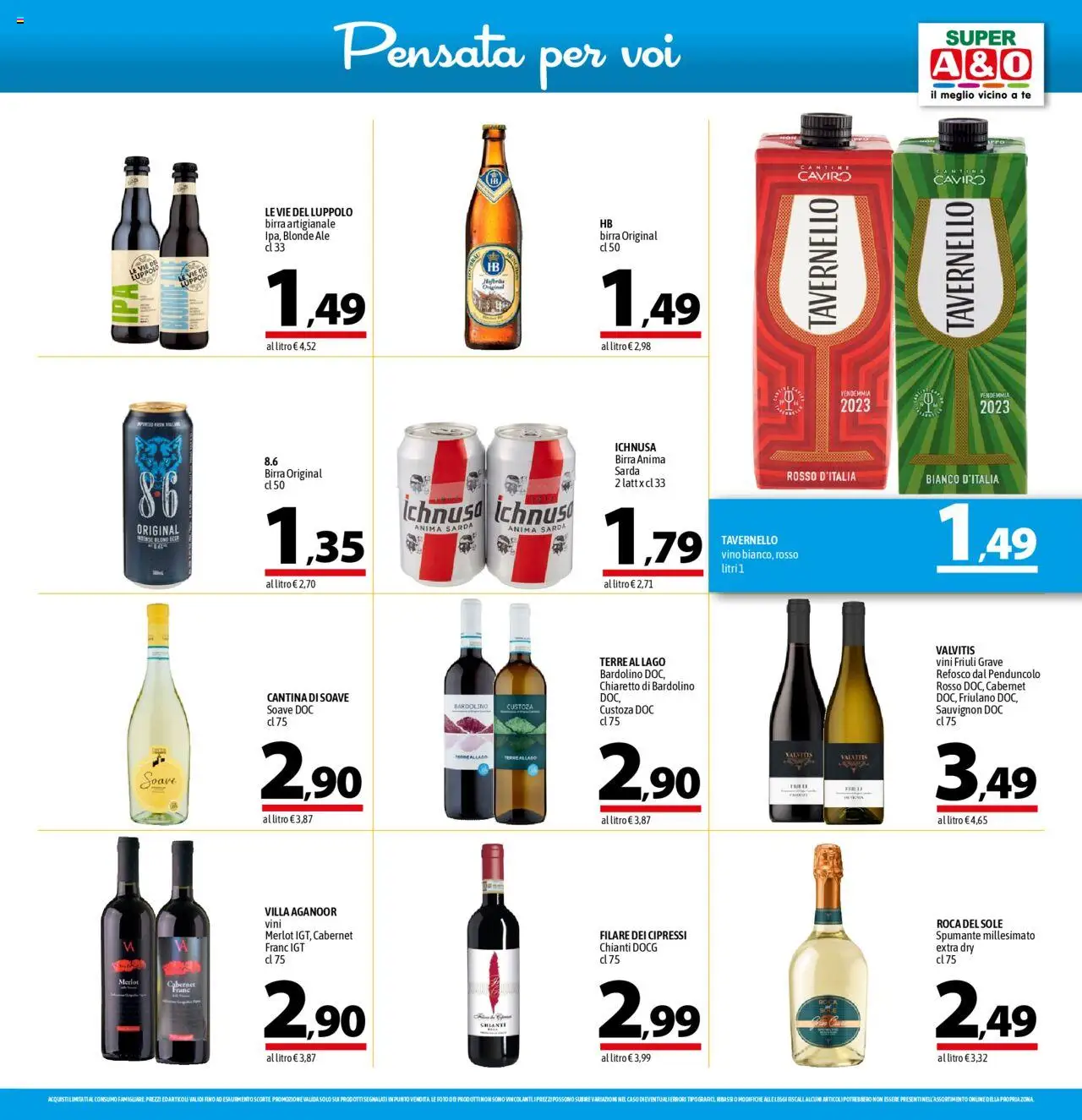 Volantino A&O del 07.08.2025 | Pagina: 13 | Prodotti: Birra, Tè, Vino, Spumante