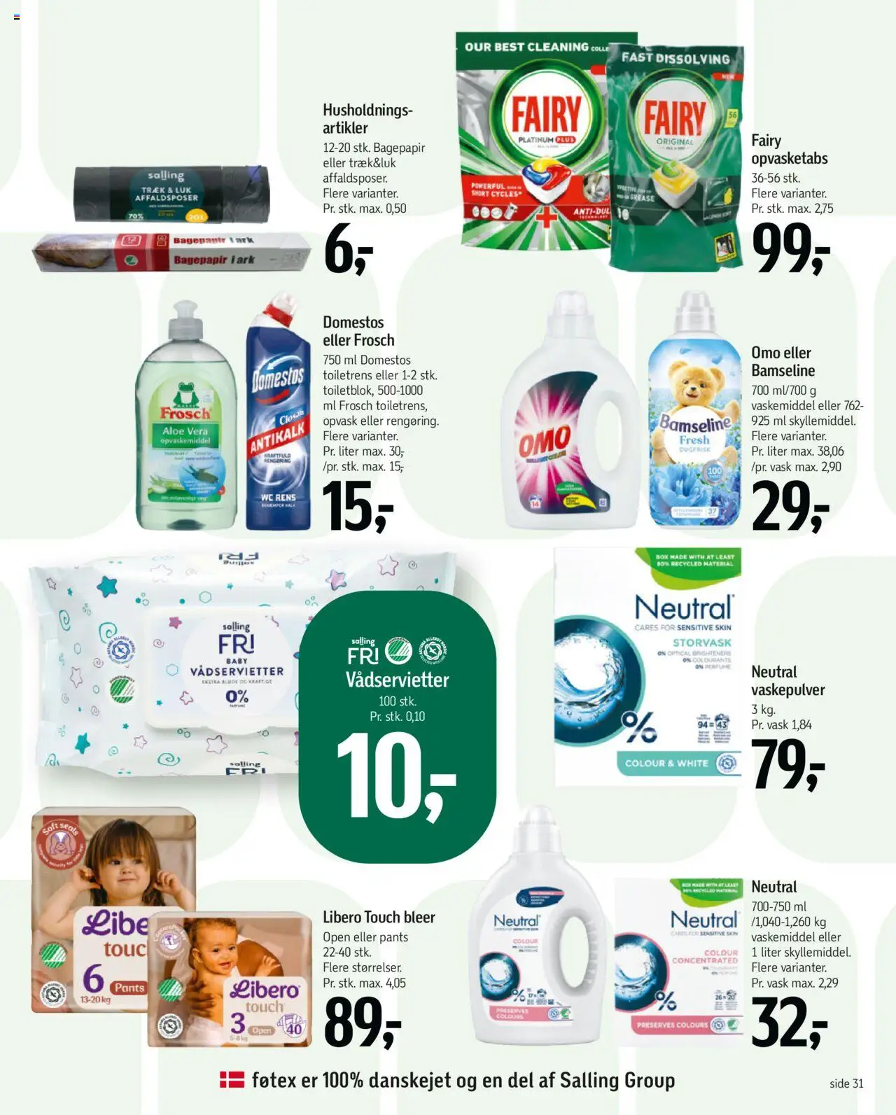 Føtex tilbudsavis – gyldig fra 10.10.2025 | Side: 61 | Produkter: Vaskepulver, Opvaskemiddel