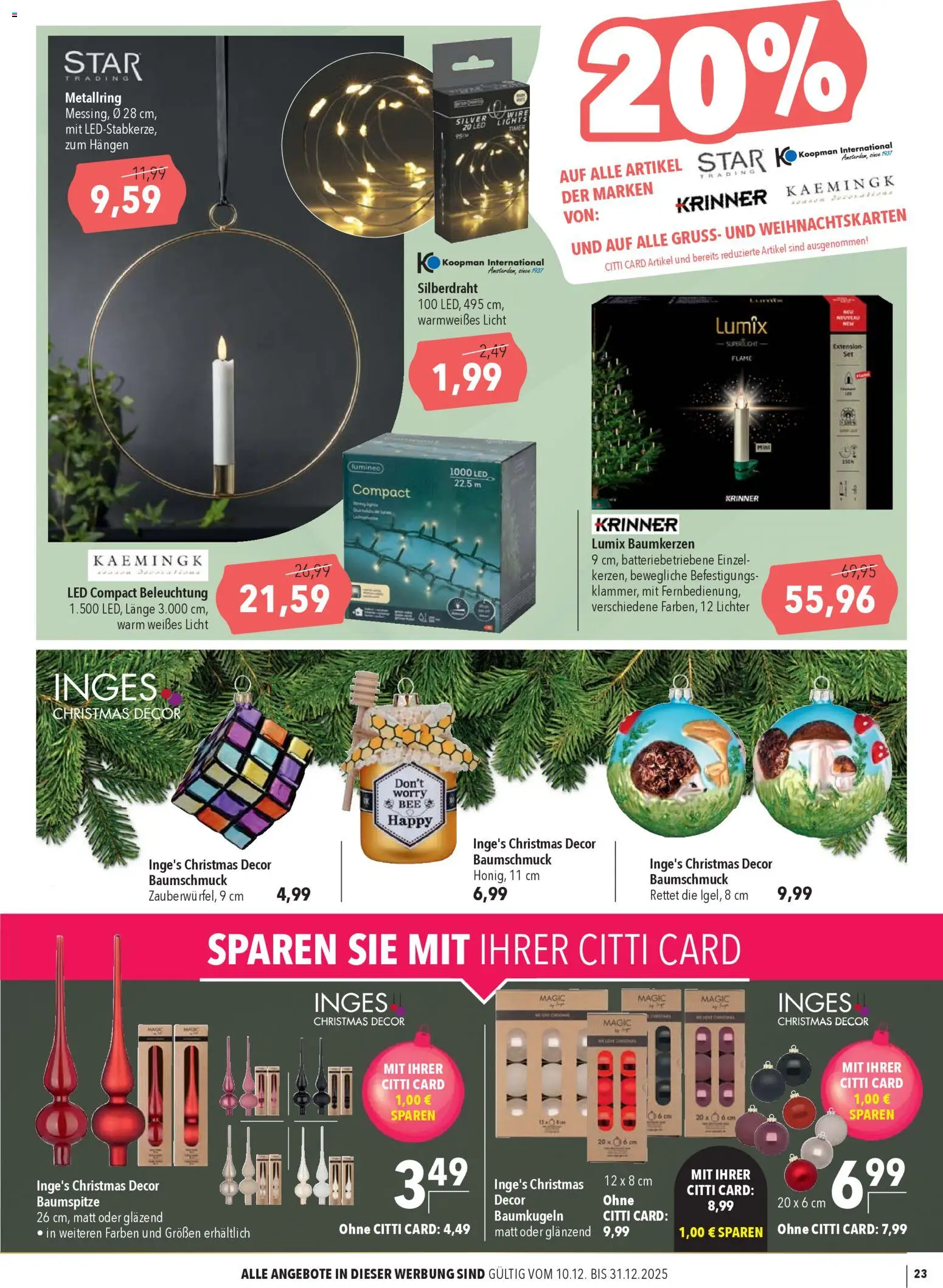 CITTI Markt - Ideen fürs Fest – gültig ab 10.12.2025 | Seite: 23