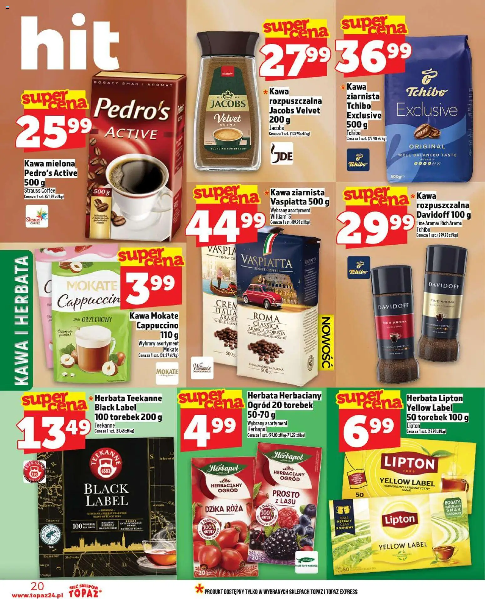 Topaz Gazetka MAZ od 30.10.2025 | Strona: 20 | Produkty: Tchibo exclusive, Tchibo, Black Label, Kawa