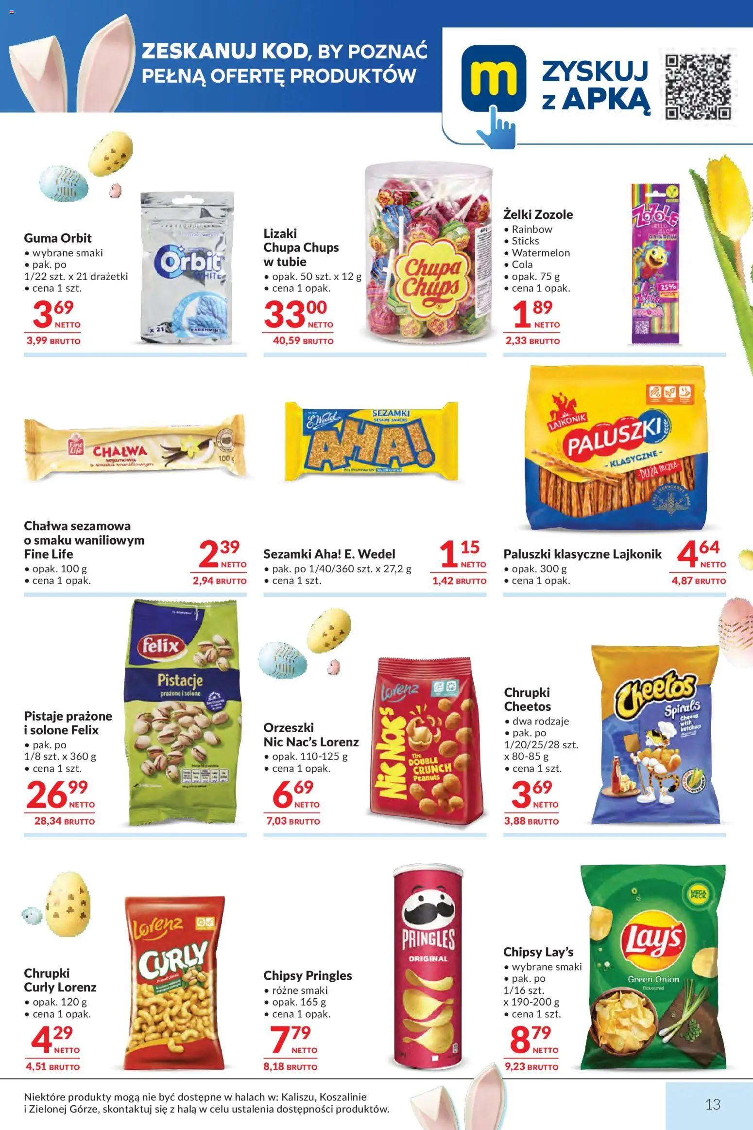 Makro gazetka od 17.03.2026 | Strona: 13 | Produkty: Chipsy, Chrupki, Chipsy pringles, Pringles