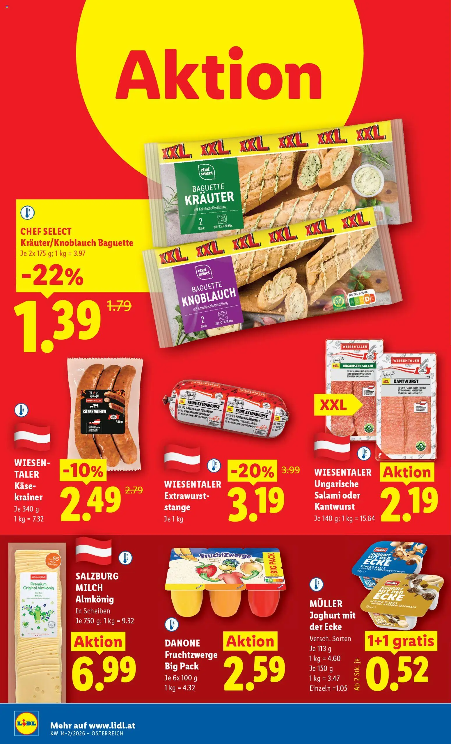 Lidl - Flugblatt gültig ab 02.04.2026 | Seite: 16 | Produkte: Knoblauch, Jääkaappipakastin, Milch, Salami