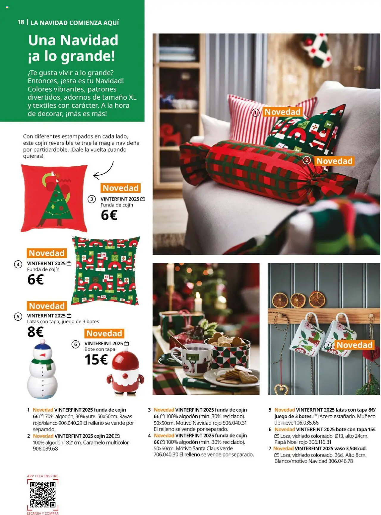Catálogo IKEA Family │ válido desde el 01.10.2025 | Página: 18 | Productos: Té, Funda, Funda de cojín, Cojín