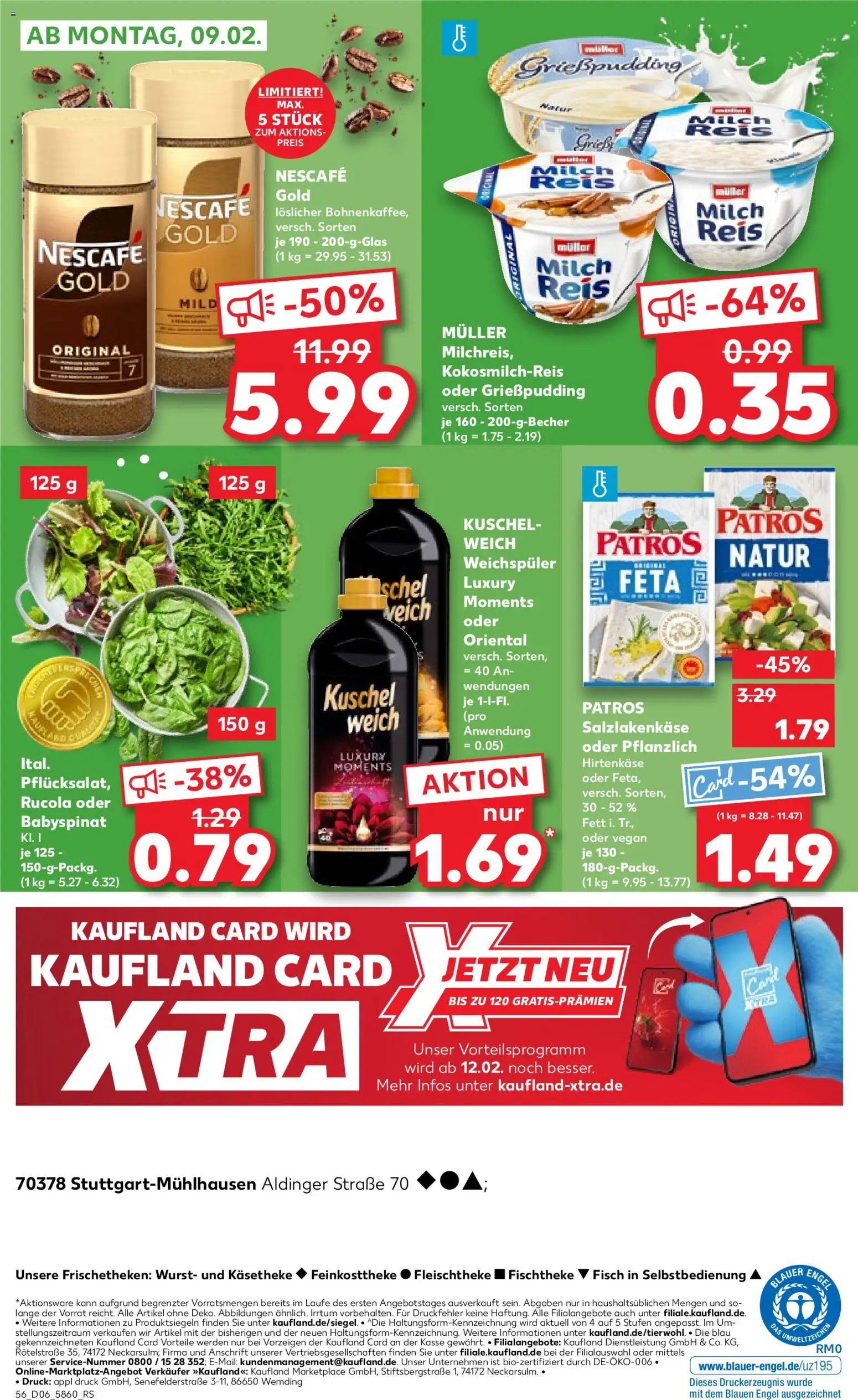 Kaufland prospekt Stuttgart	 – gültig ab 05.02.2026 | Seite: 56 | Produkte: Feta, Patros, Wurst, Nescafe gold