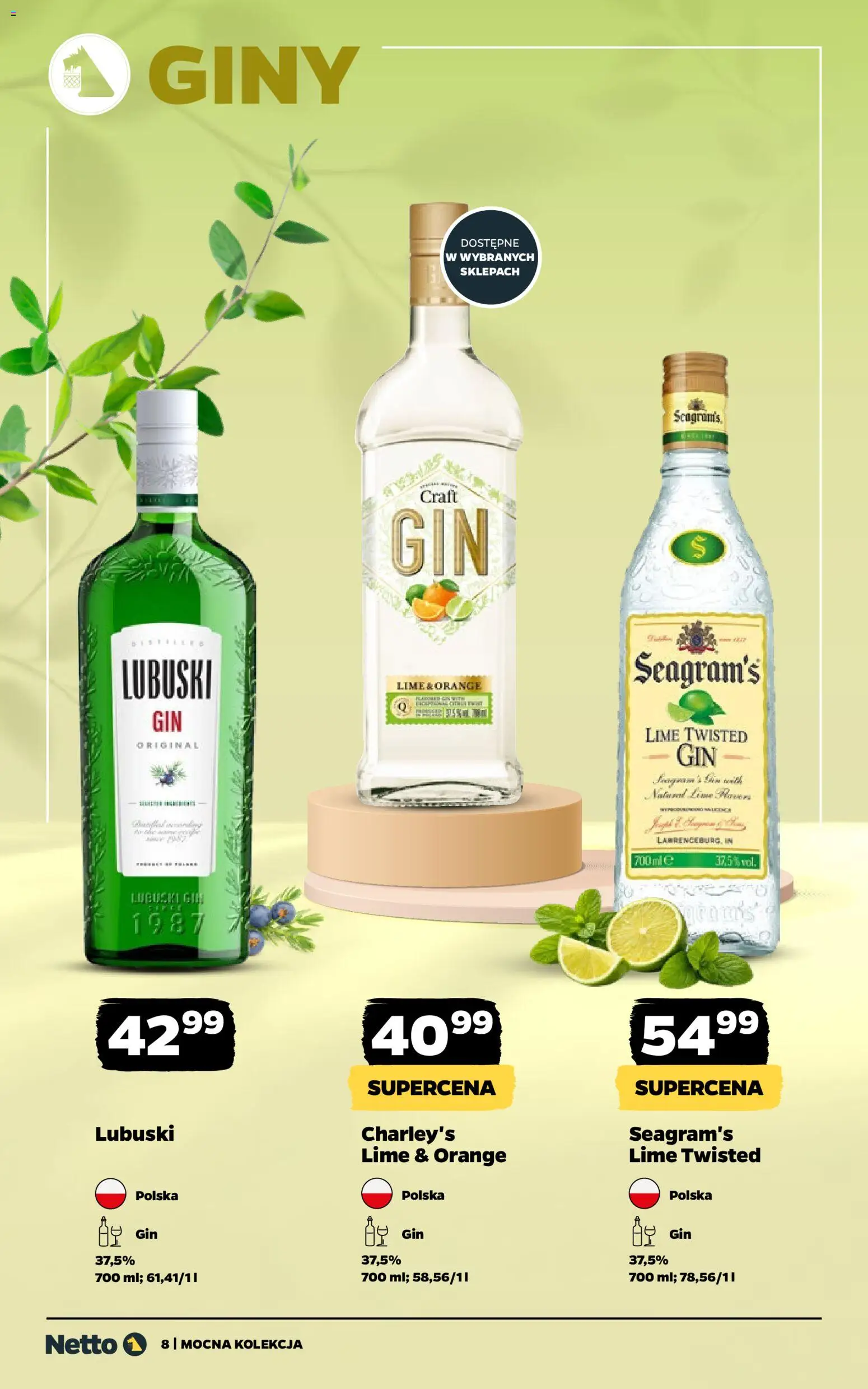 Netto gazetka - Alkohole mocne od 13.04.2026 | Strona: 8 | Produkty: Gin