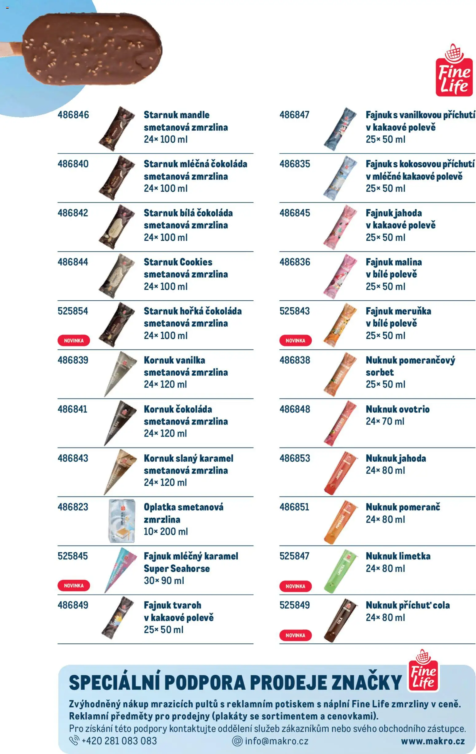 Makro leták - Doba zmrzlinová od 11.03.2026 | Strana: 4 | Produkty: Zmrzliny, Cookies, Bílá čokoláda, Sorbet