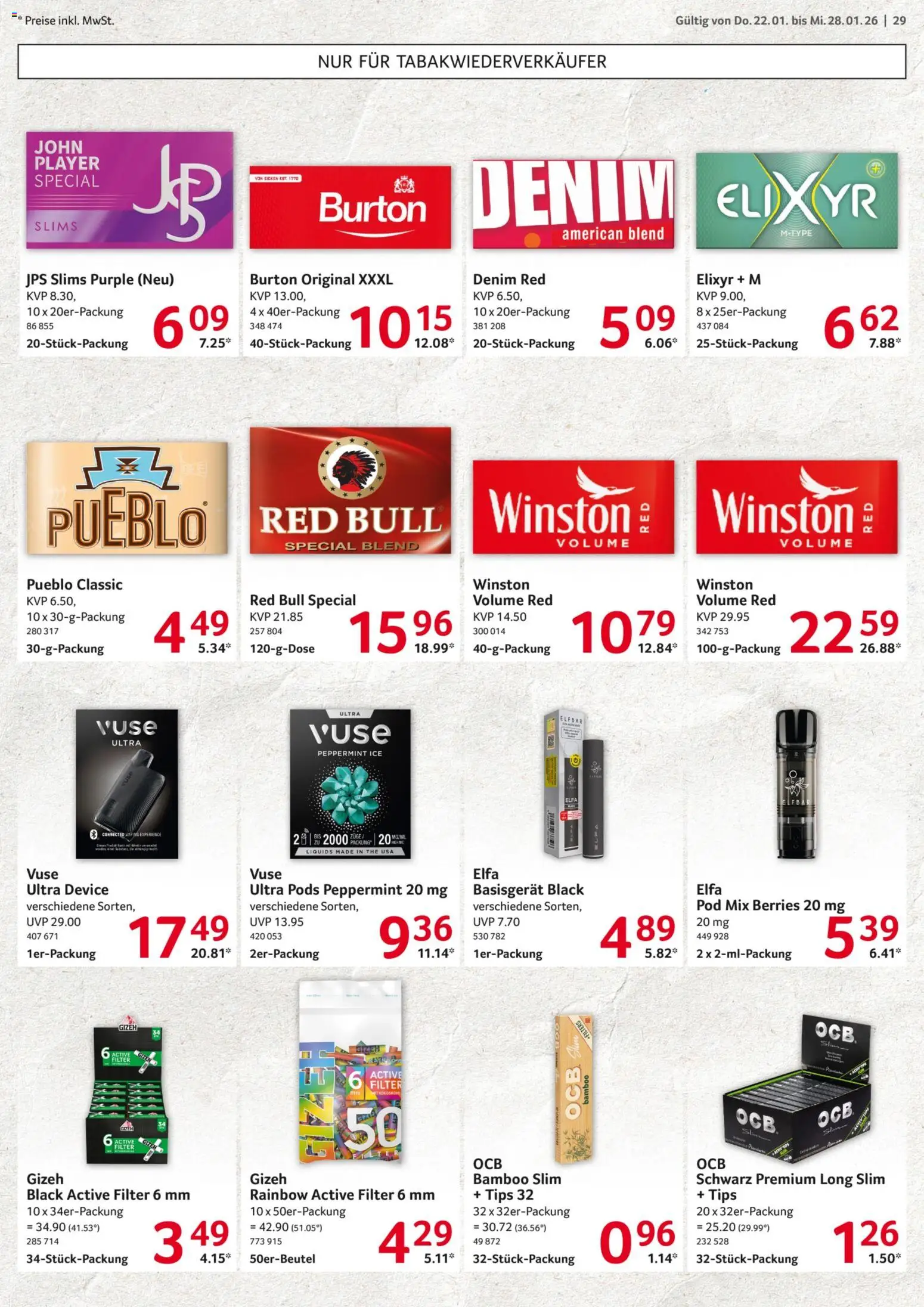 Selgros Prospekt 	 – gültig ab 22.01.2026 | Seite: 29 | Produkte: Red bull, Player