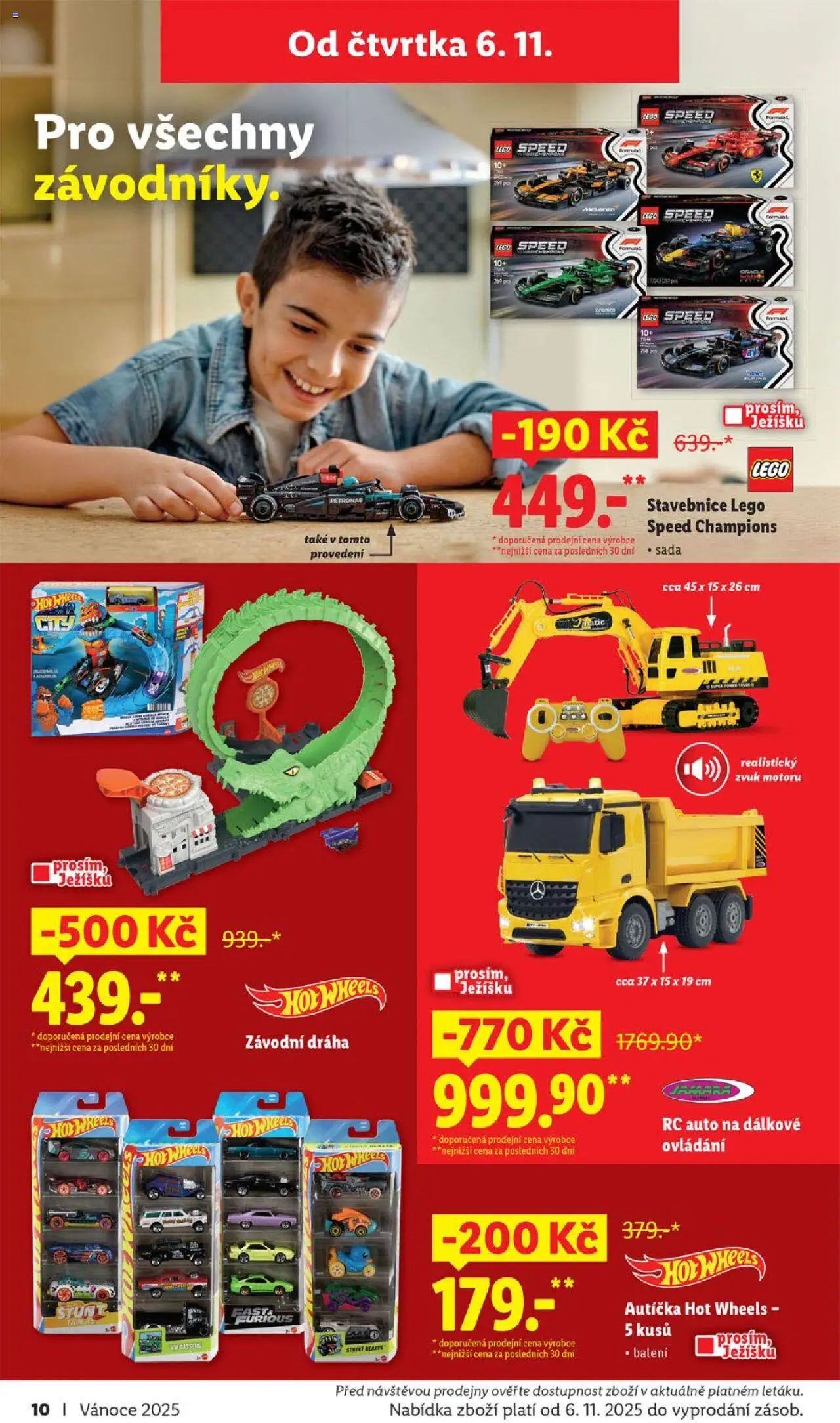 Lidl leták - Veselé Vánoce od 20.10.2025 | Strana: 10 | Produkty: LEGO, Auto na dálkové ovládání, Stavebnice, Hot Wheels