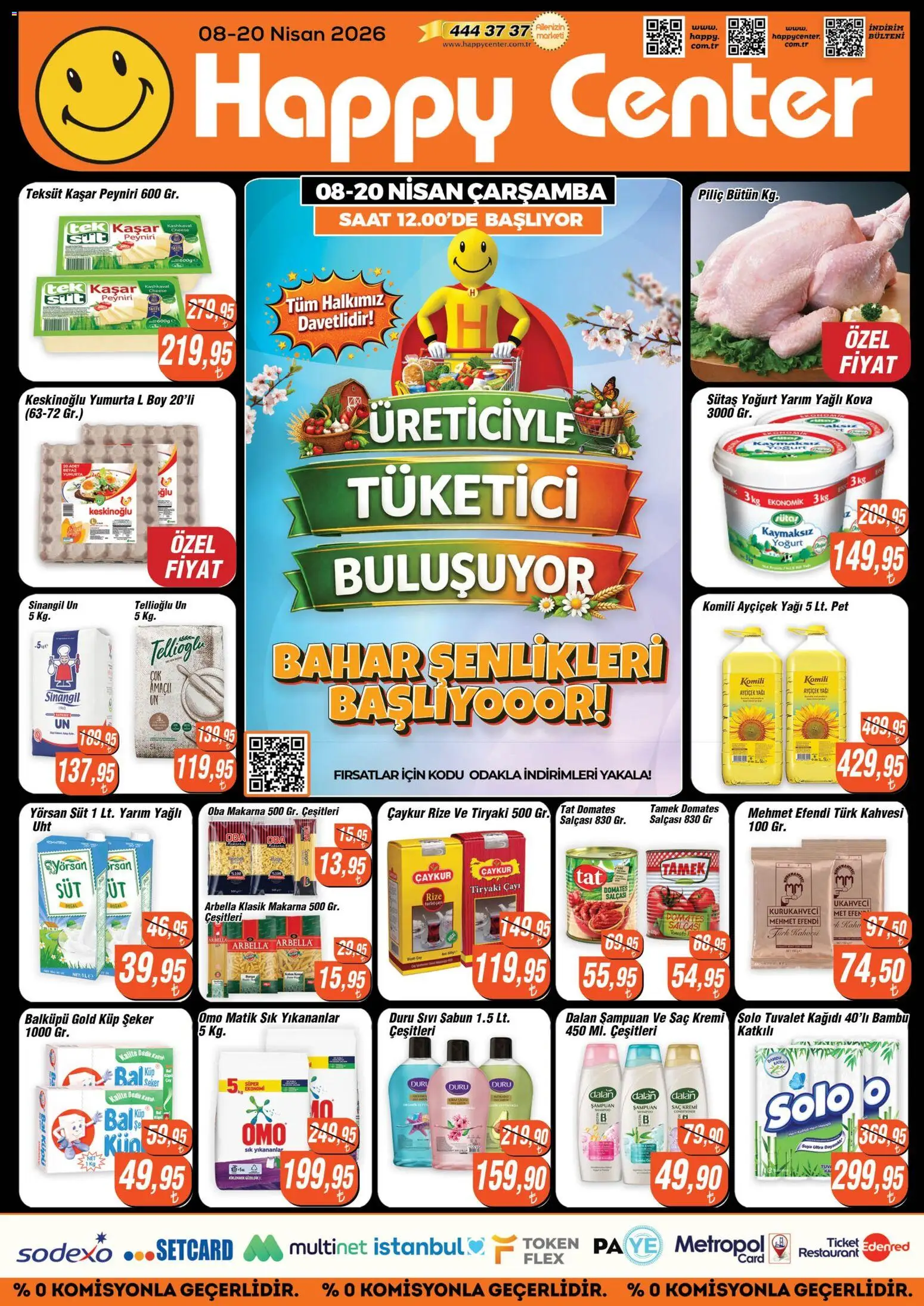 Happy Center Katalog - 08.04.2026 tarihinden itibaren geçerlidir | Sayfa: 1 | Ürünler: Şampuan, Saç Kremi, Şeker, Saat
