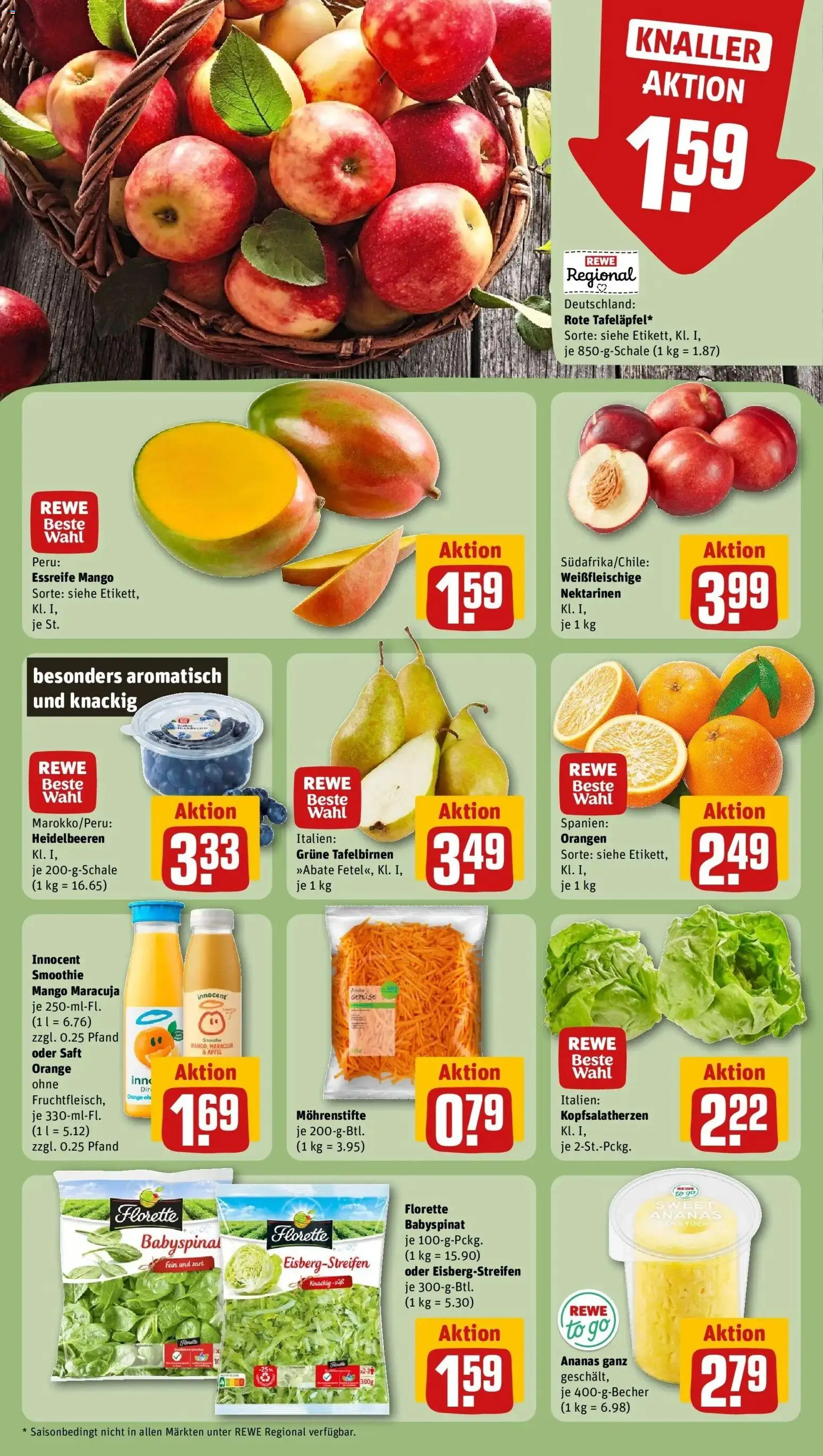 Rewe Prospekt München	 – gültig ab 09.03.2026 | Seite: 6 | Produkte: Äpfel, Orangen, Heidelbeeren, Saft