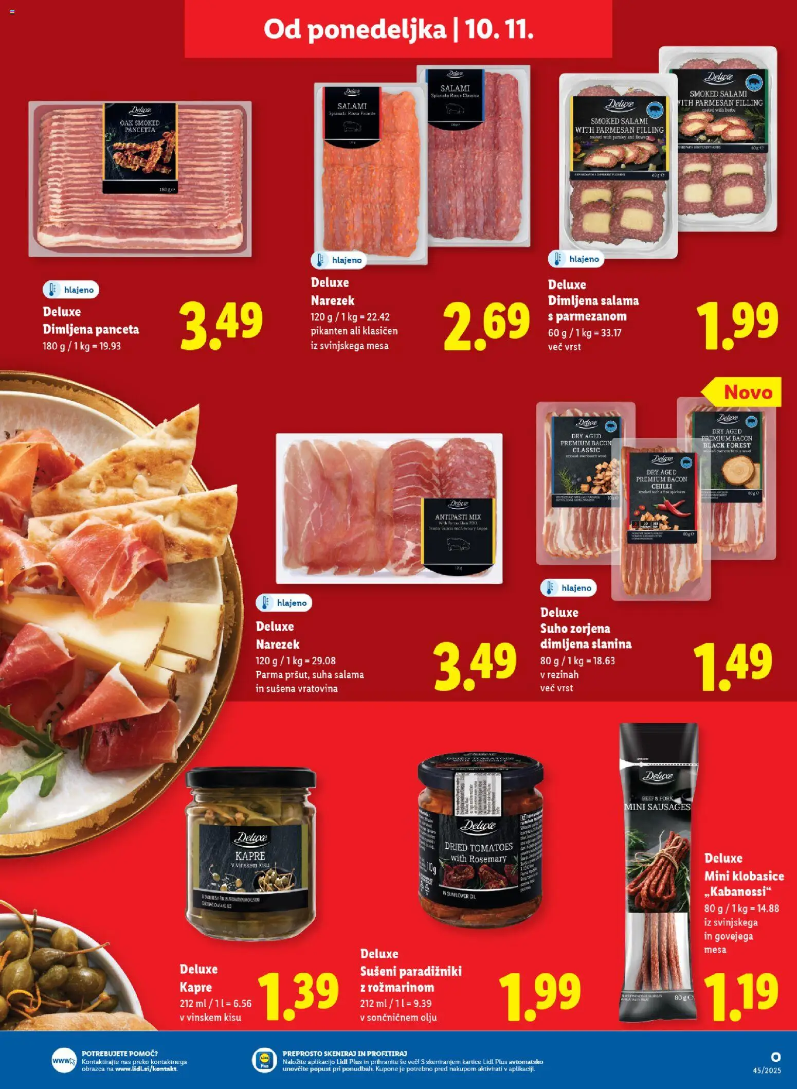 Novi Lidl katalog ponudbe – veljaven od 06.11.2025 | Stran: 53 | Izdelki: Panceta, Vratovina, Narezek, Salama