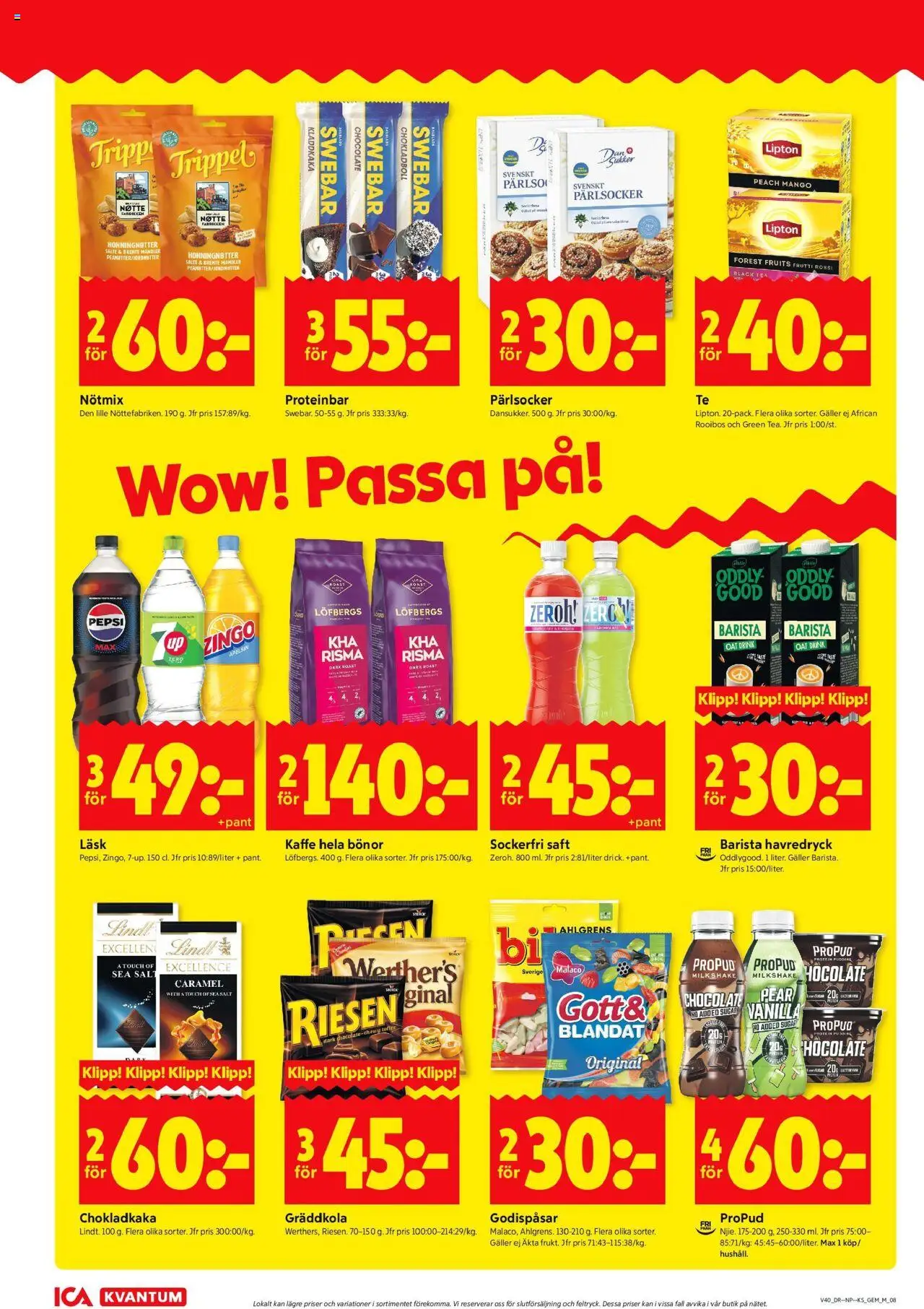 ICA Kvantum reklamblad aktuell från 29.09.2025 | Sida: 10 | Produkter: Salt, Galler, Pepsi, Havredryck