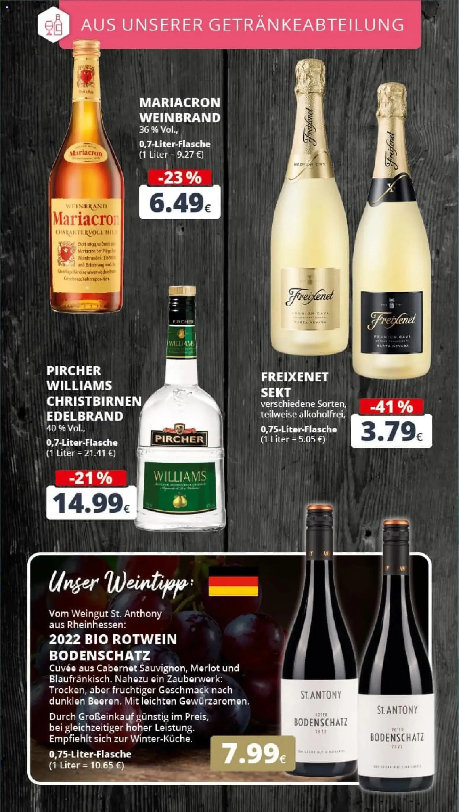 Rewe prospekt Bergheim	 – gültig ab 23.11.2025 | Seite: 23 | Produkte: Freixenet, Sekt, Merlot, Mariacron