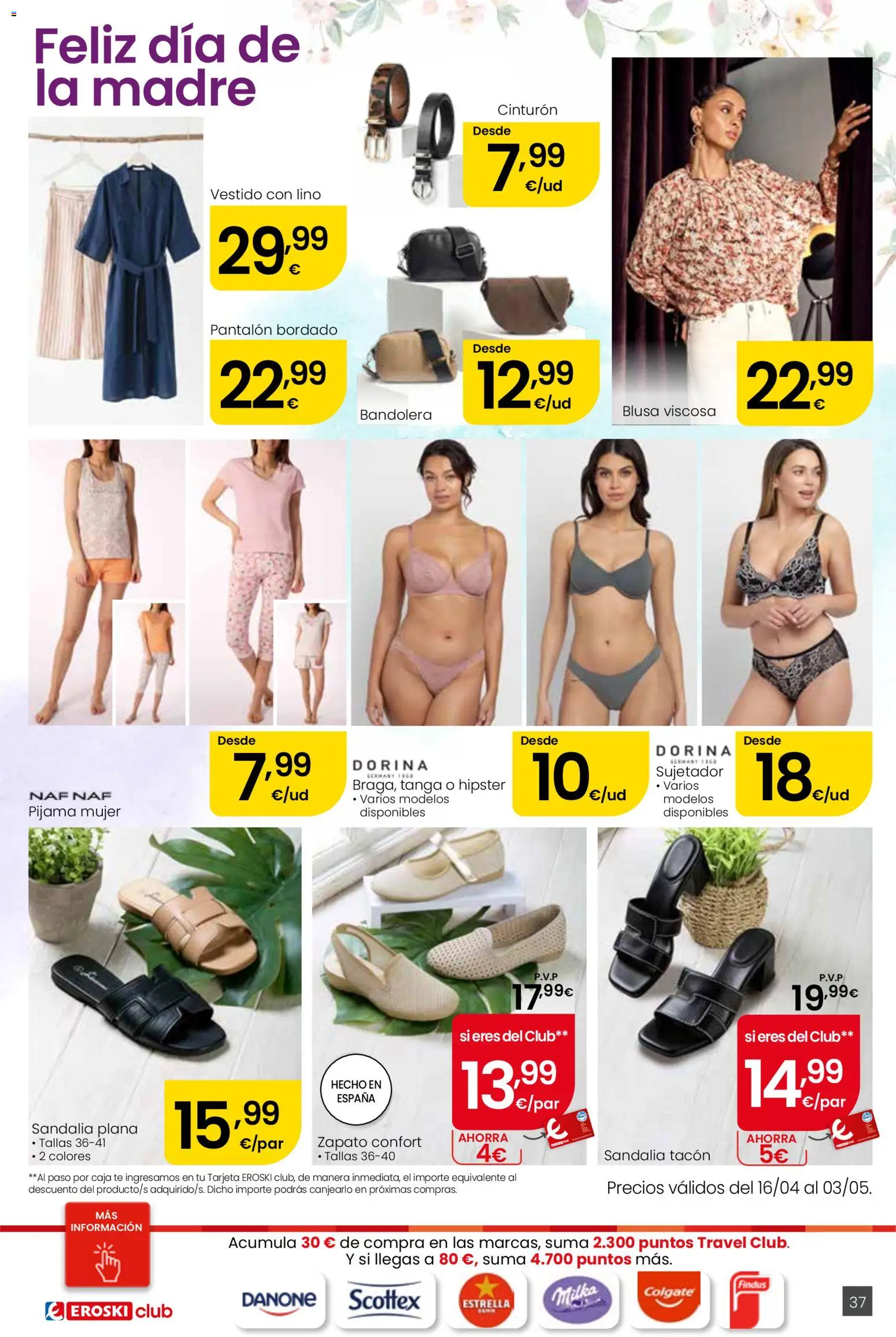 Eroski Quieres ahorrar conmigo │ válido desde el 16.04.2026 | Página: 37 | Productos: Pijama, Cinturón, Té, Caja