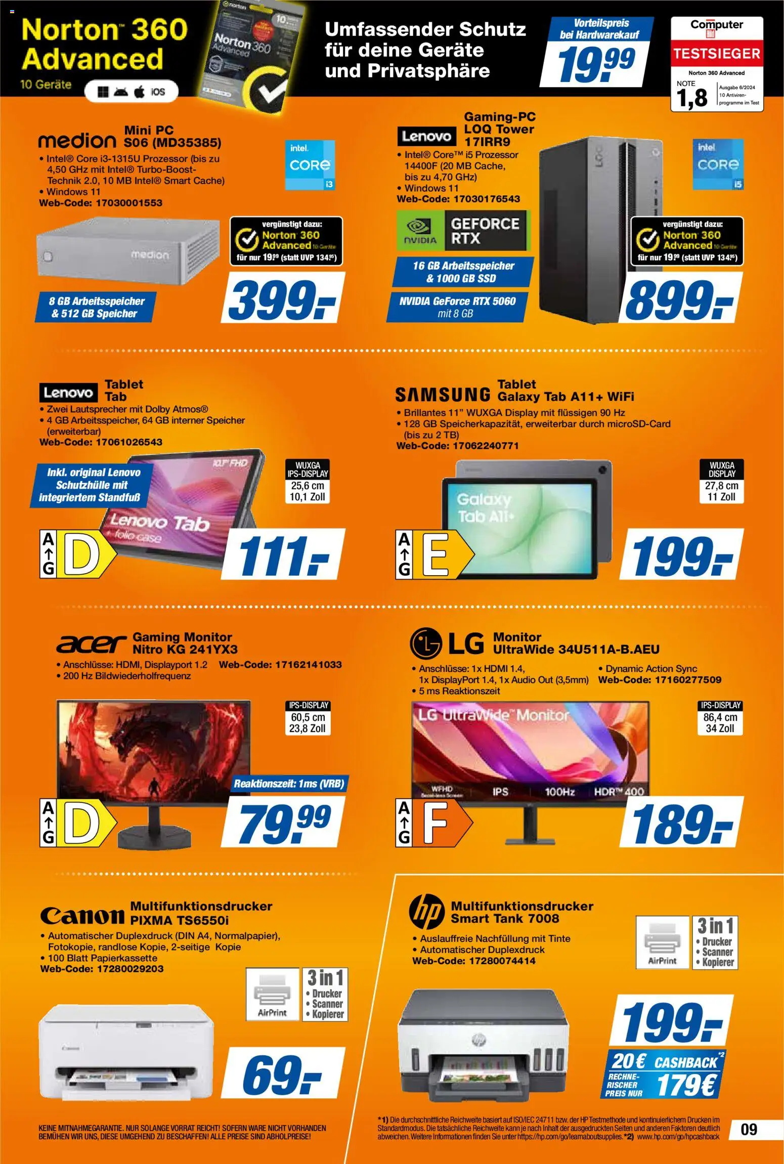 Expert Prospekt 	 – gültig ab 23.01.2026 | Seite: 9 | Produkte: Lenovo, Samsung, Tablet, Monitor