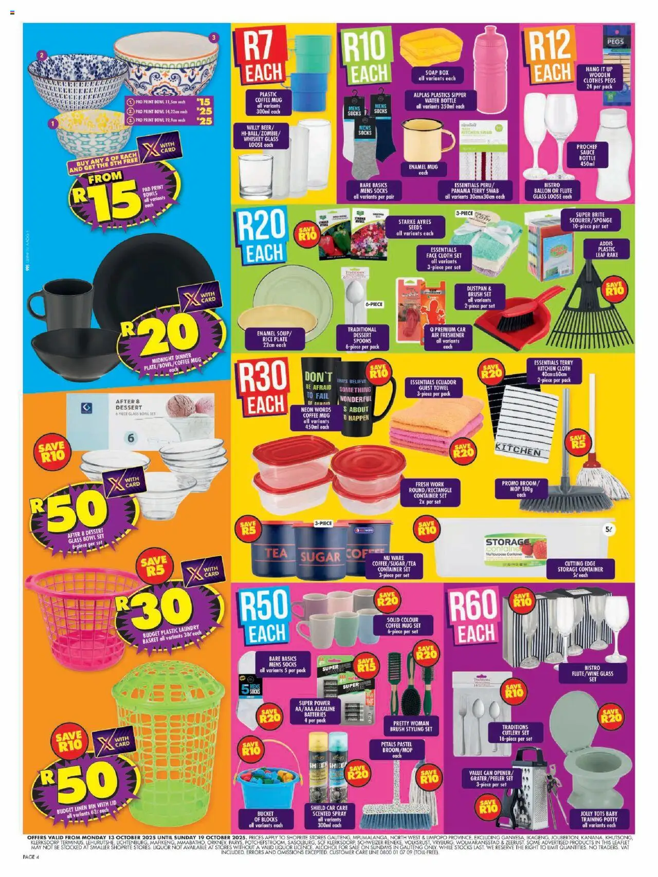 New Shoprite catalogue – valid from 13.10.2025 | Page: 4 | Products: Grater, Bowls, Rice, Water