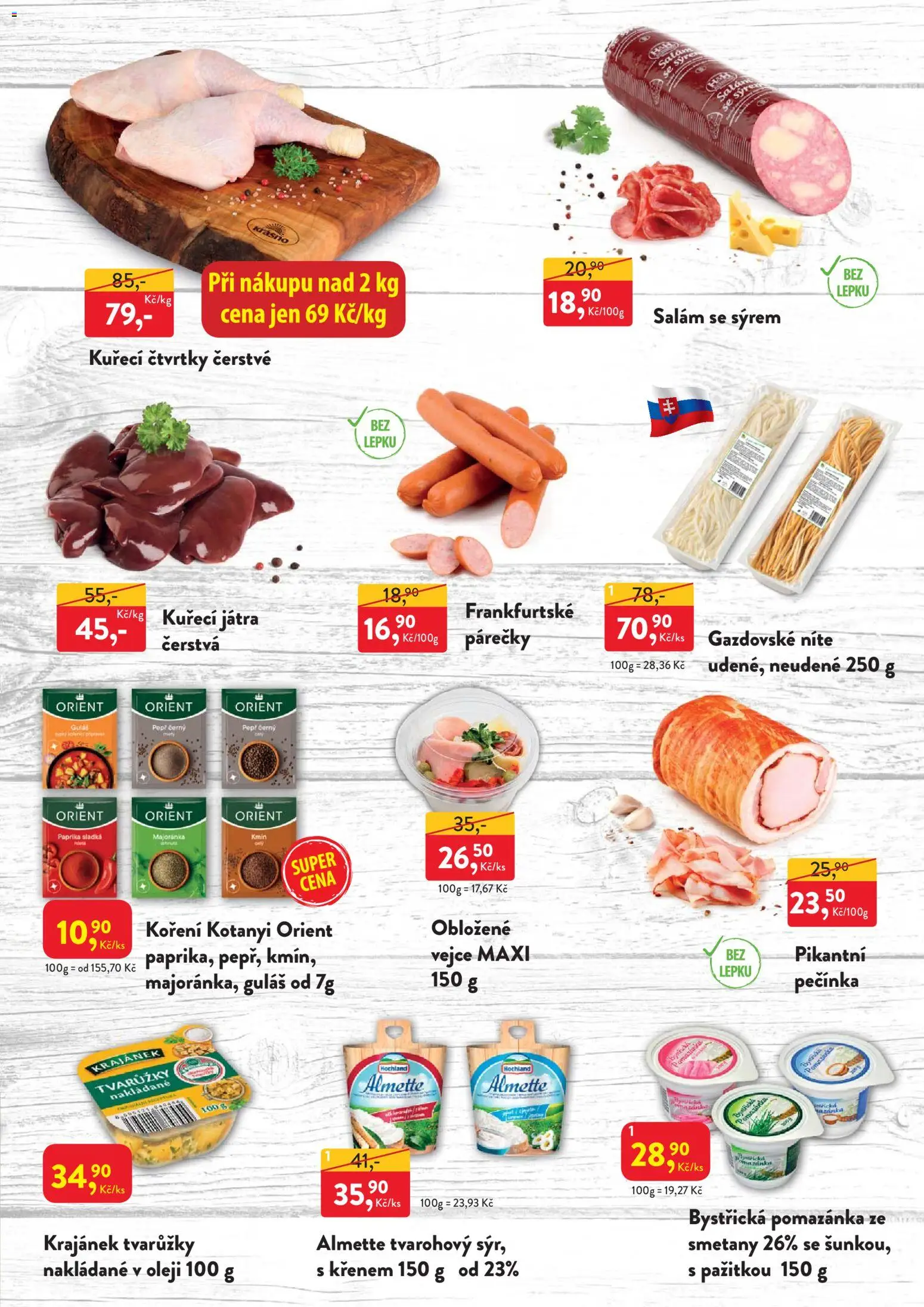 MP Krásno leták od 27.10.2025 | Strana: 3 | Produkty: Vejce, Tvarůžky, Kuřecí čtvrtky, Paprika