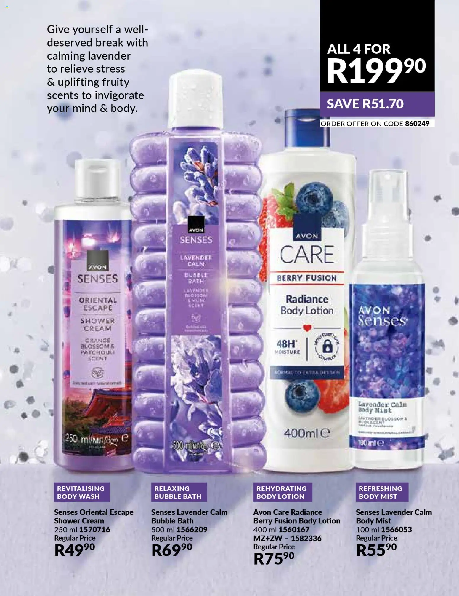 New Avon catalogue – valid from 01.01.2026 | Page: 23 | Products: Bath, Shower, Body wash, Lotion