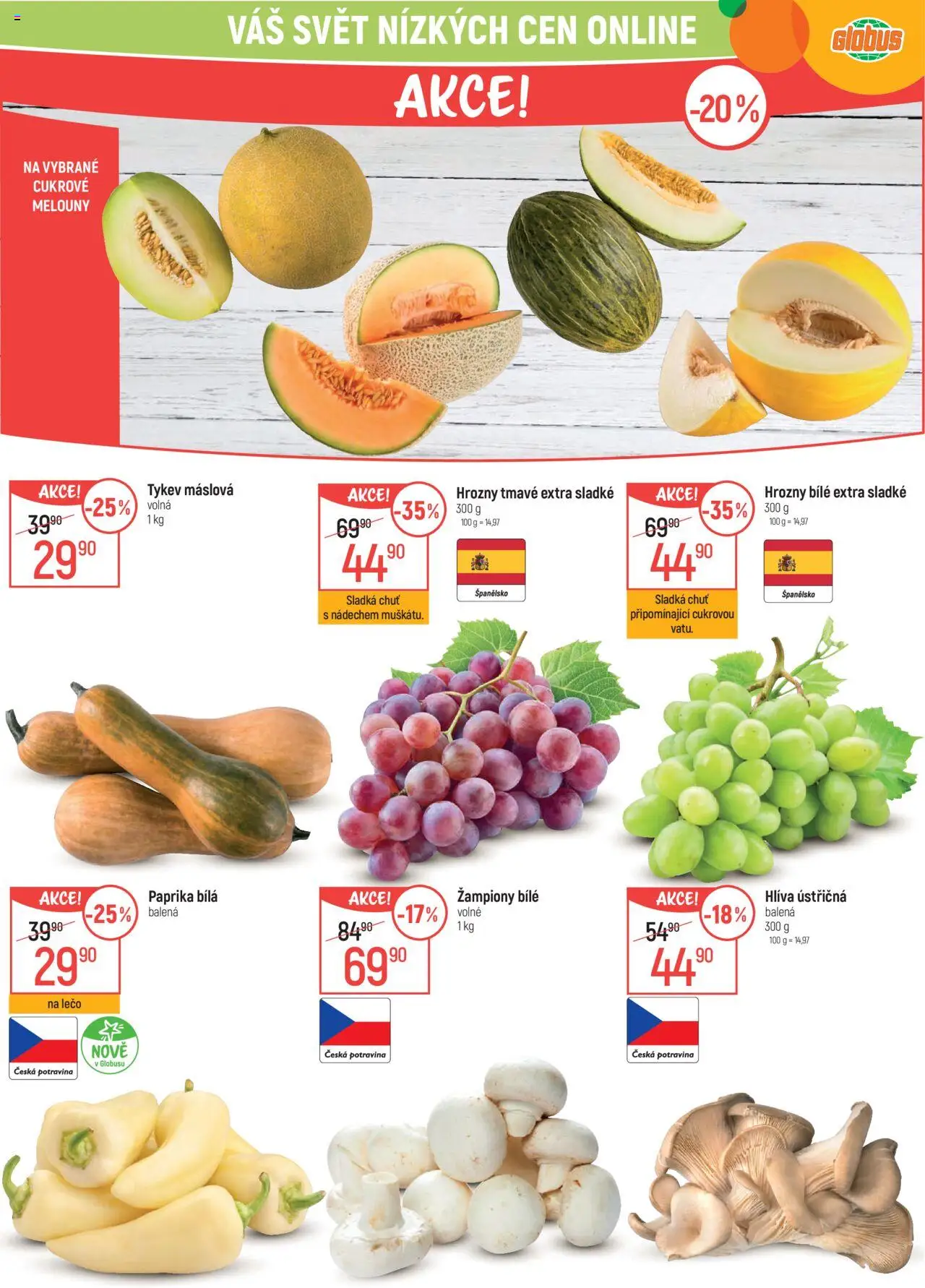 Globus leták - Brno od 10.09.2025 | Strana: 11 | Produkty: Melouny, Paprika bílá, Lečo, Hrozny