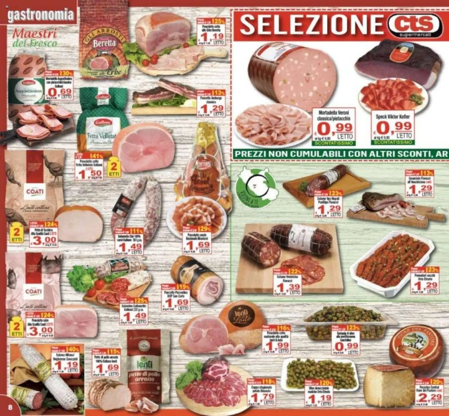 Volantino CTS del 07.04.2026 | Pagina: 8 | Prodotti: Petto di Pollo, Pollo, Mortadella, Letto