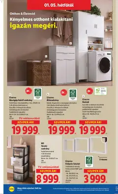 Livarno Komód, Karcálló és könnyen kezelhető melamingyanta-bevonattal, padlókímélő talpakkal Stabil fém fiókmegvezetés Méret: kb. 58x95x33 cm - amely érvényes a következő dátumtól: 02.01.2026 | Oldal: 36