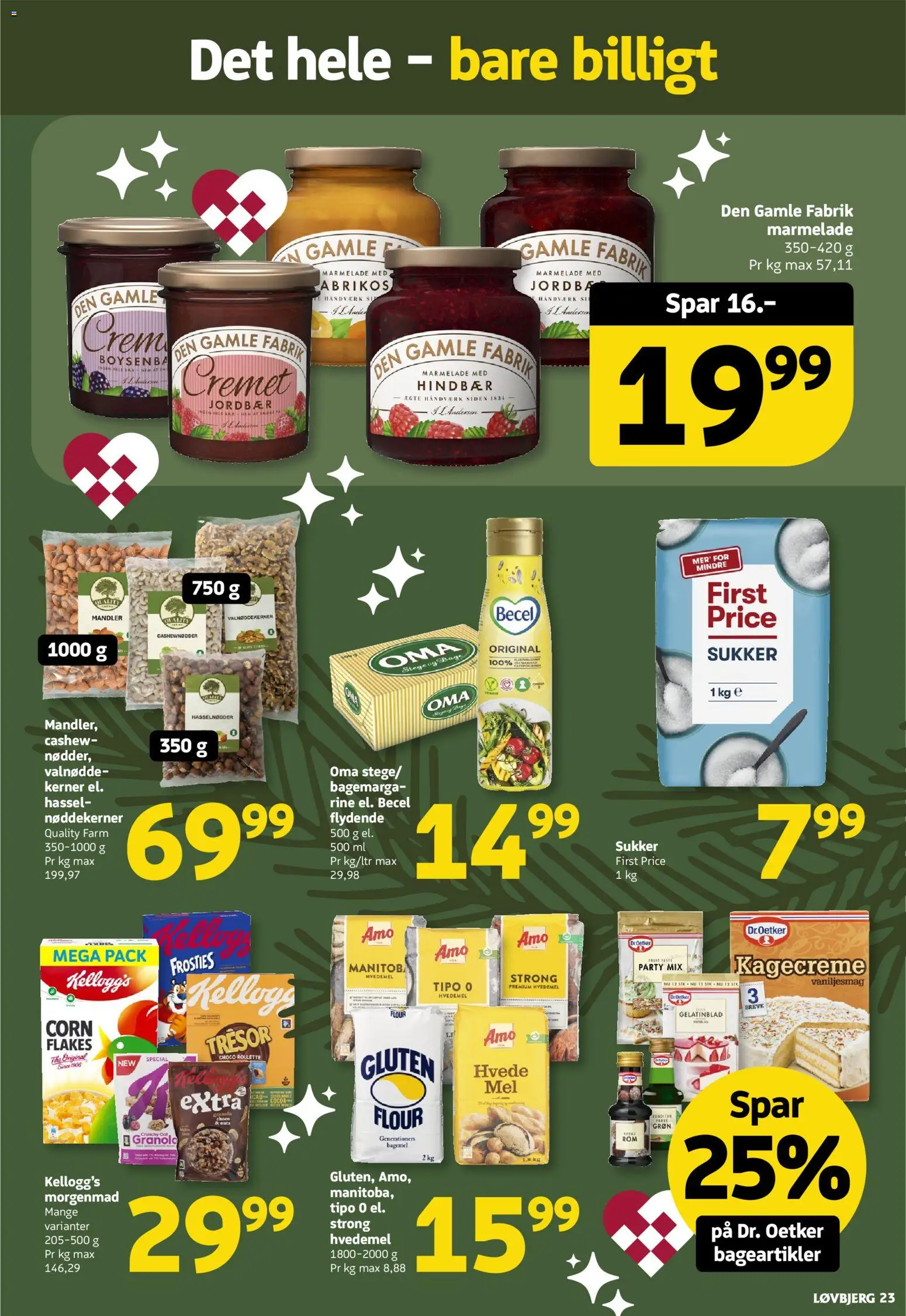 Løvbjerg tilbudsavis – gyldig fra 12.12.2025 | Side: 25 | Produkter: Hvedemel, Hasselnødder, Marmelade, Kagecreme