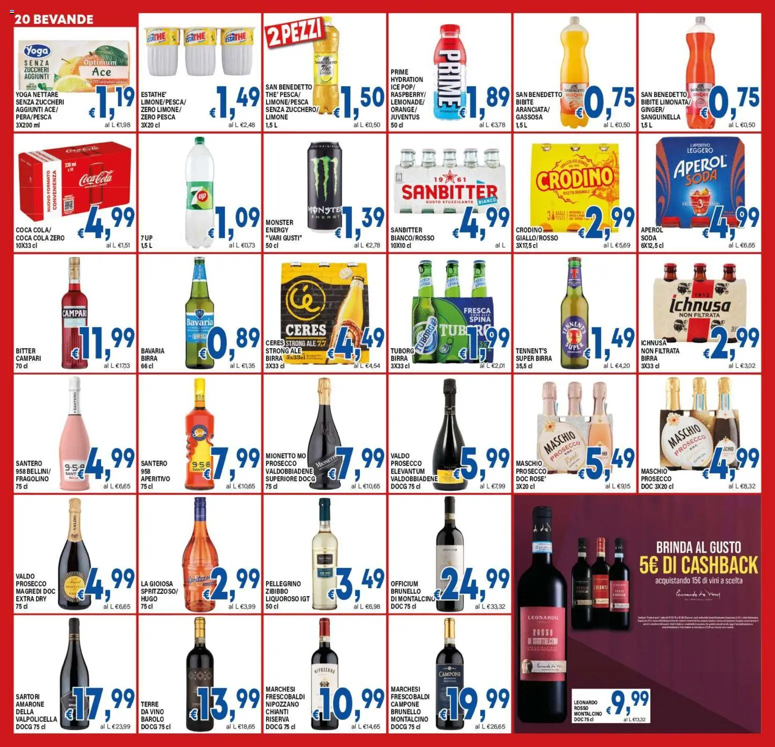 Volantino DEM del 17.03.2026 | Pagina: 20 | Prodotti: Tennent's, Ceres, Bibite, Coca Cola Zero