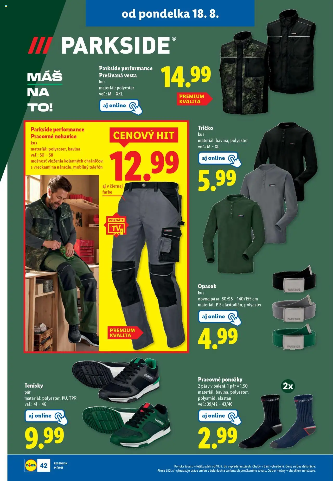Lidl leták │ platný od 18.08.2025 | Strana: 50 | Produkty: Telefón, Parkside, Vesta