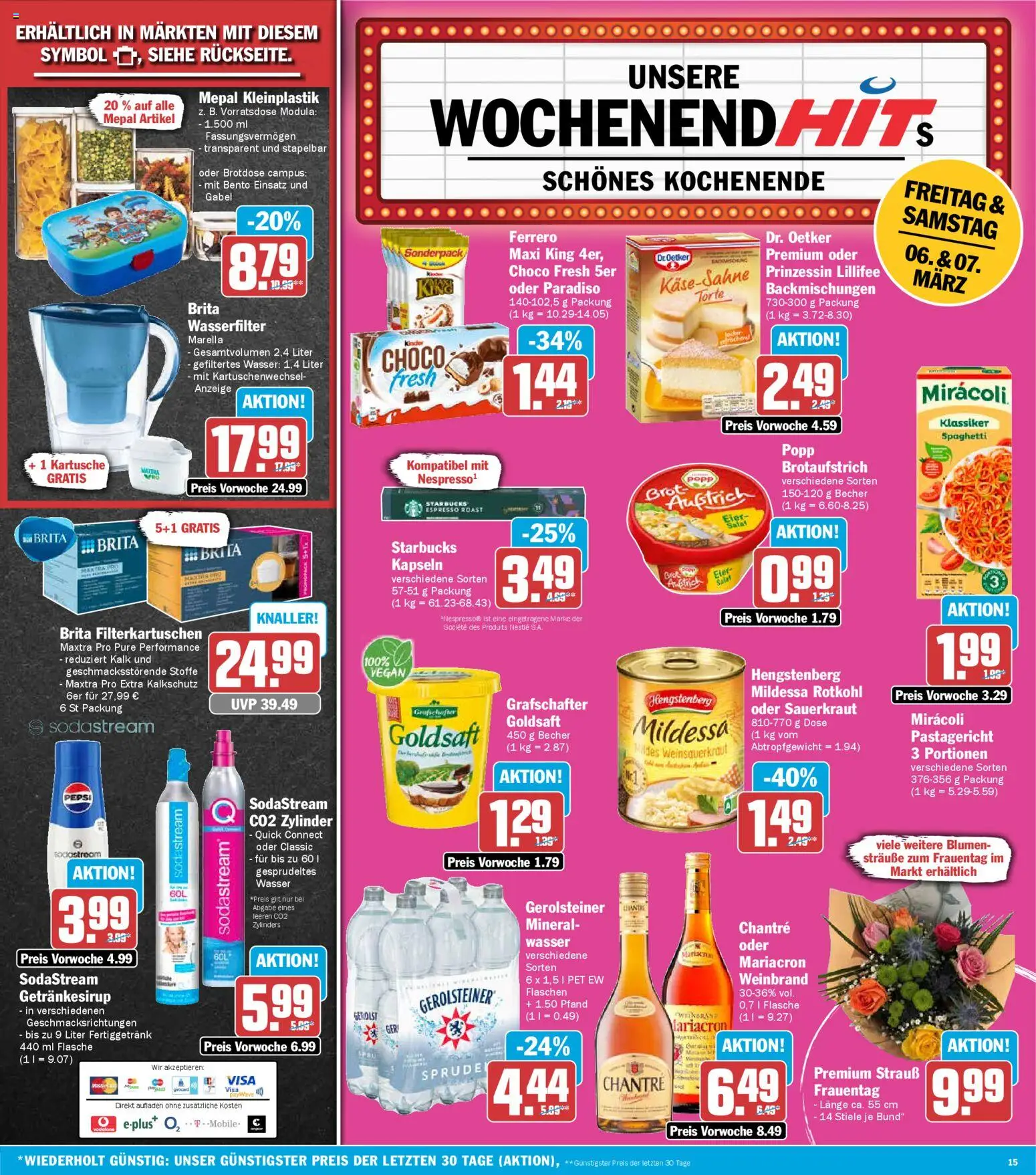 HIT Prospekt 	 – gültig ab 02.03.2026 | Seite: 15 | Produkte: Mariacron, Wasser, Sodastream, Gerolsteiner