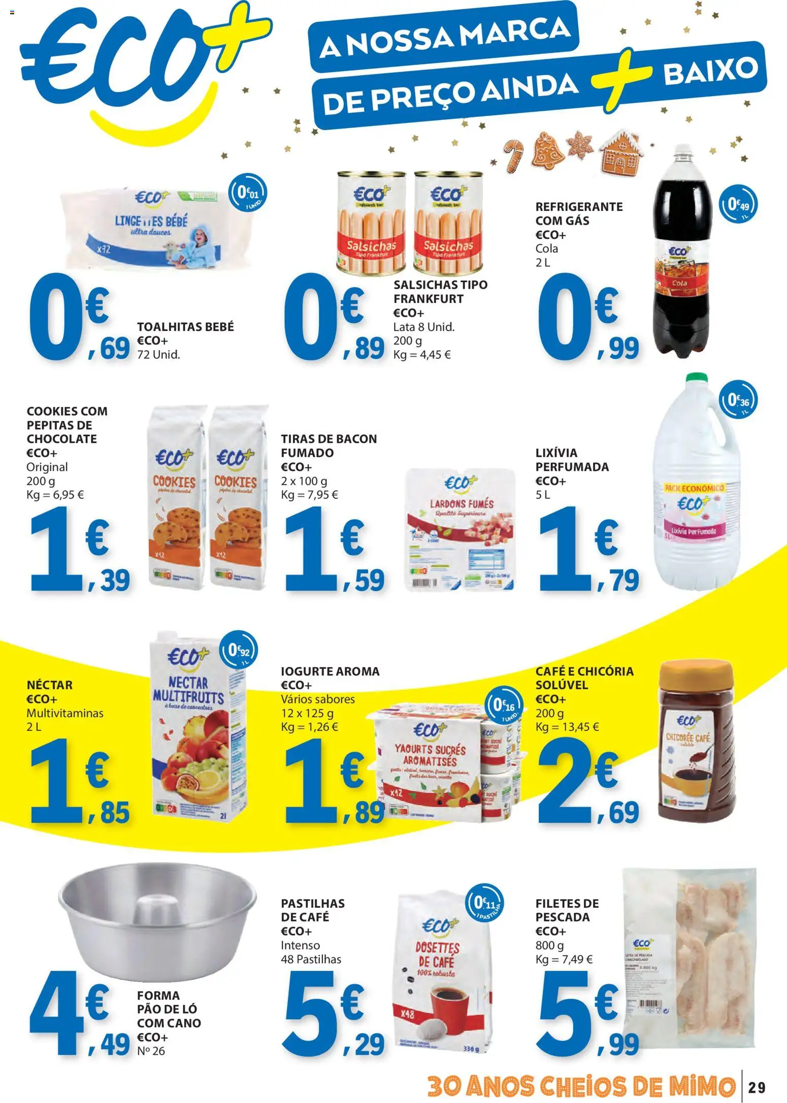 E.Leclerc folheto │ válido de 18.12.2025 | Página: 29 | Produtos: Refrigerante, Base, Iogurte, Pão