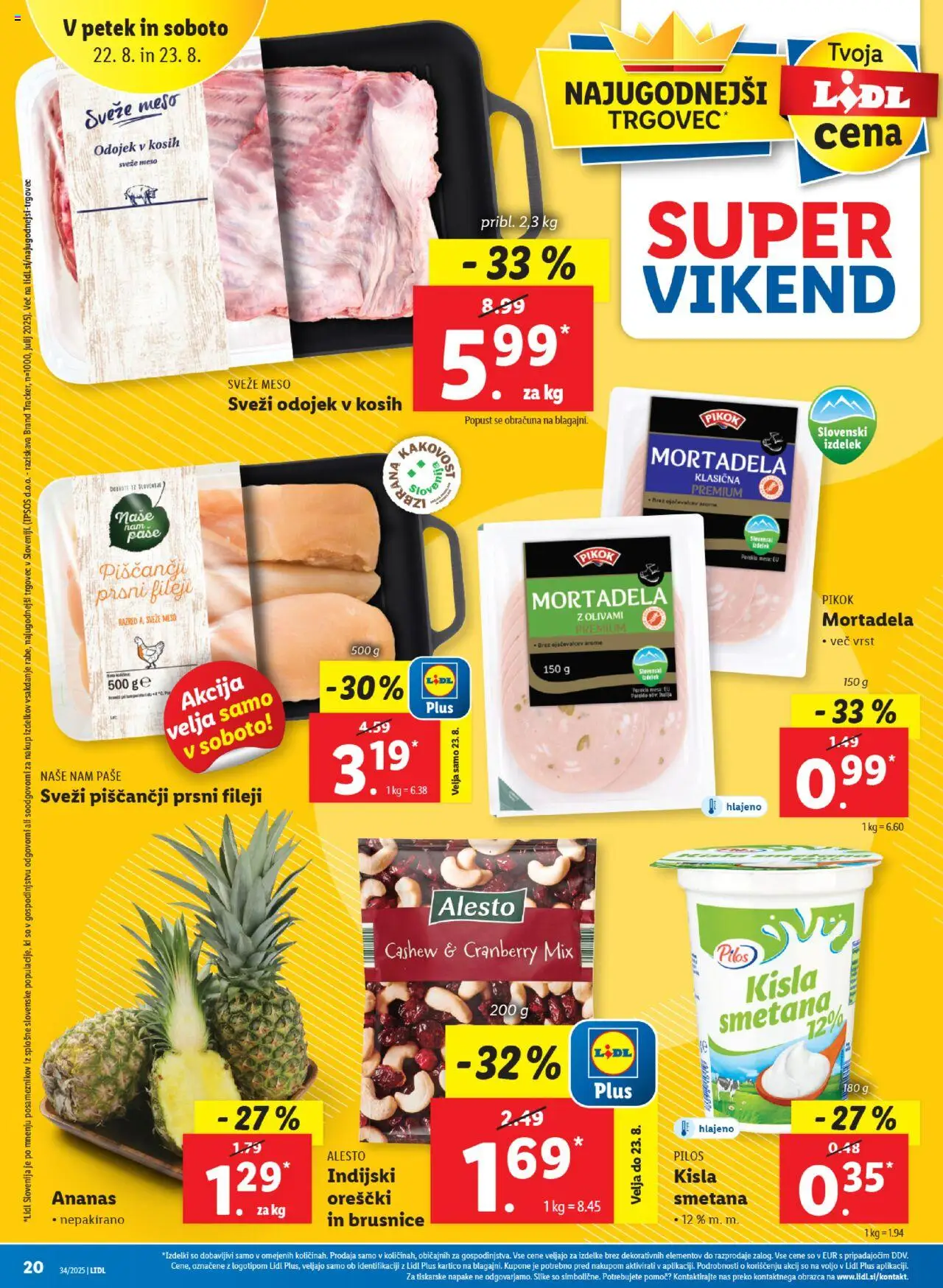 Lidl katalog │ velja od 21.08.2025 | Stran: 36 | Izdelki: Mortadela, Ananas, Orescki, Smetana