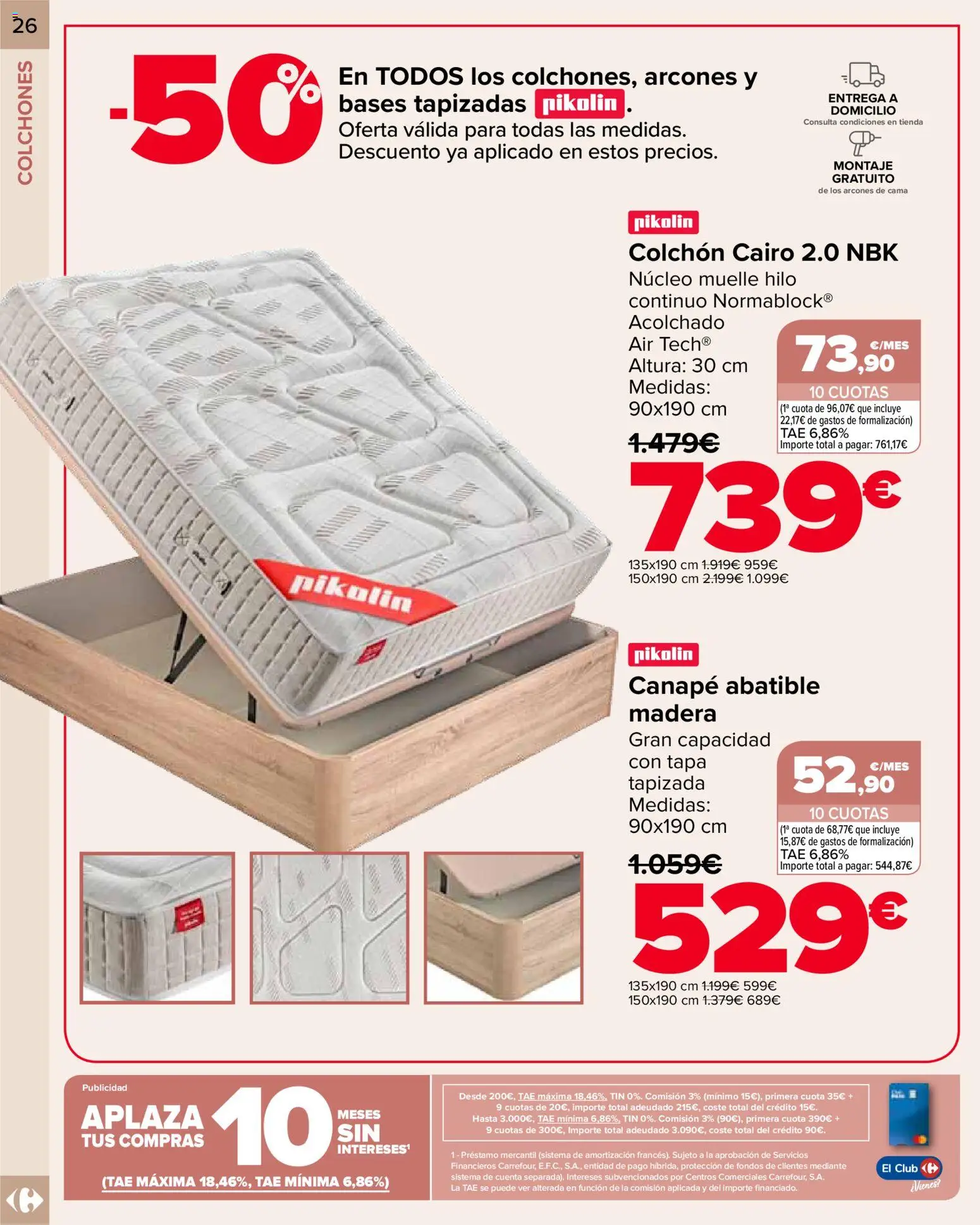 Carrefour folleto │ válido desde el 09.01.2026 | Página: 26 | Productos: Colchon, Cama