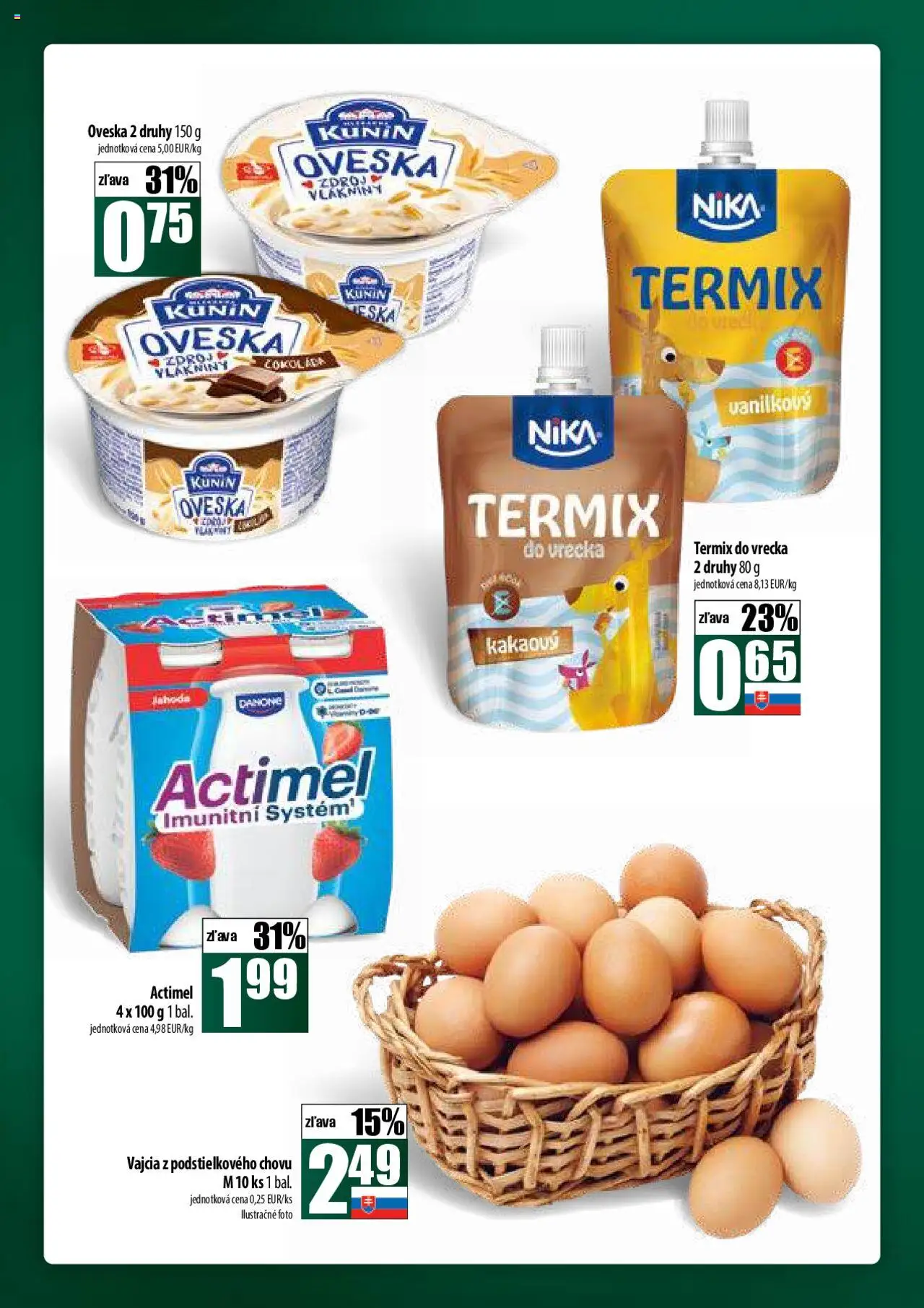 COOP Jednota široká ponuka │ platný od 21.08.2025 | Strana: 26 | Produkty: Vajcia, Actimel