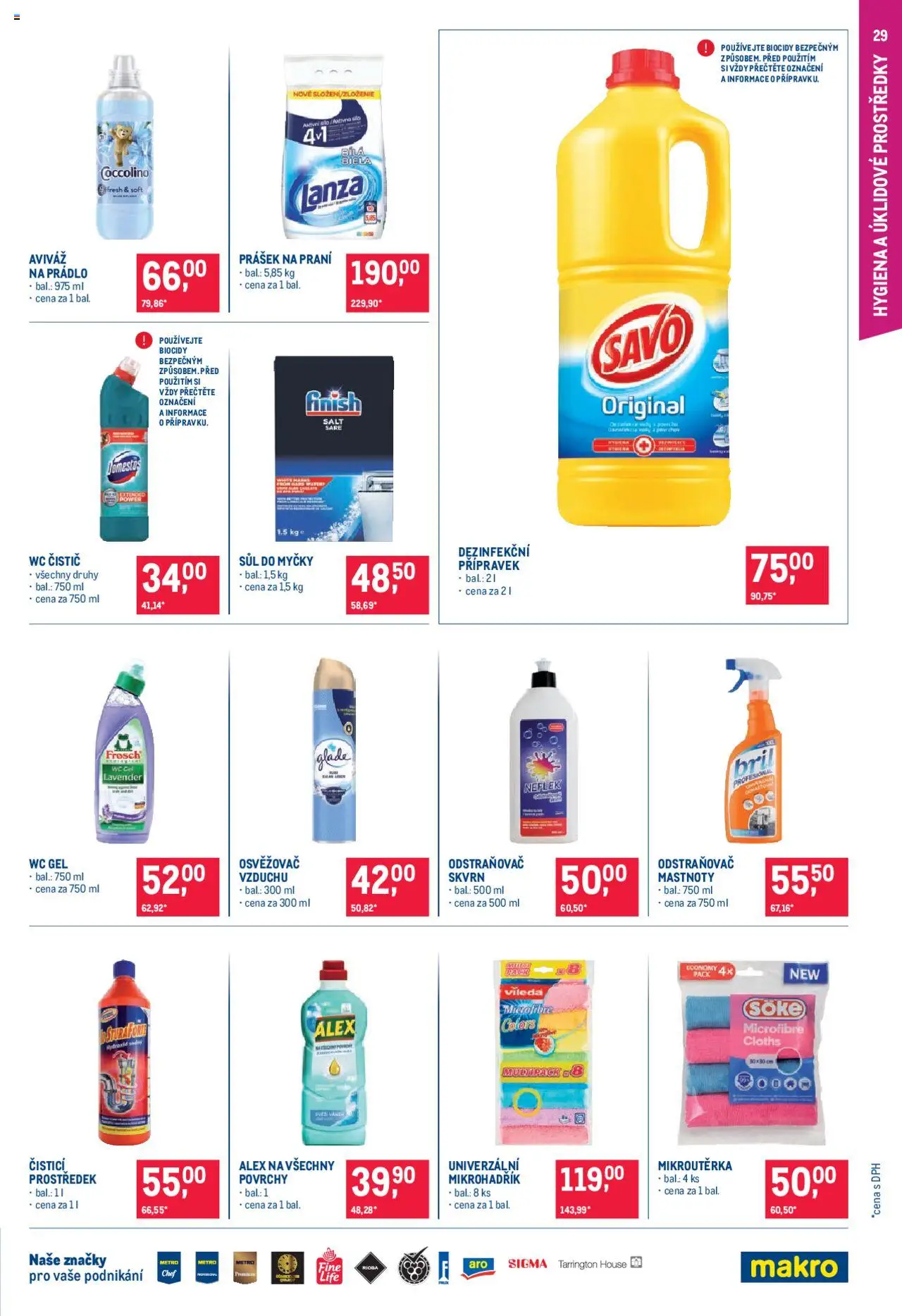 Makro leták - Pro milovníky jídla od 13.08.2025 | Strana: 29 | Produkty: Čistící prostředek, Coccolino, Osvěžovač vzduchu, Wc čistič
