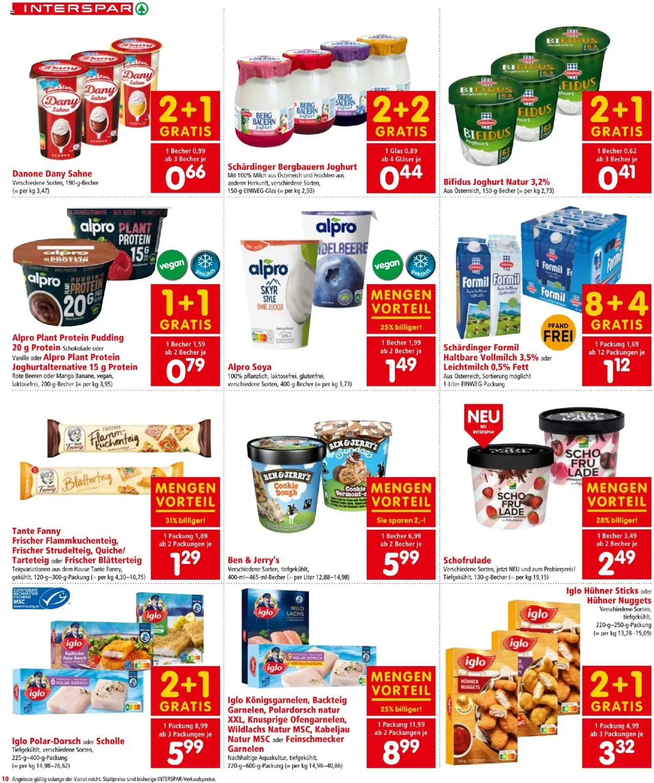 Interspar Flugblatt gültig ab 28.08.2025 | Seite: 10 | Produkte: Zucker, Mango, Joghurt, Schokolade