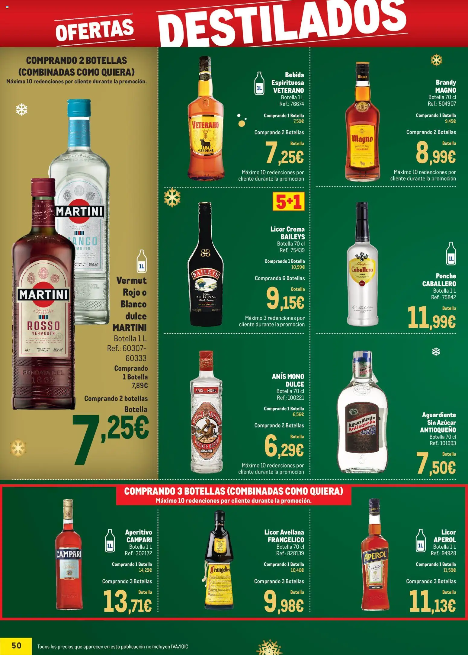 Makro - Precios Navidad Norte 2 │ válido desde el 24.11.2025 | Página: 50 | Productos: Licor, Crema, Μαύρο πιπέρι
