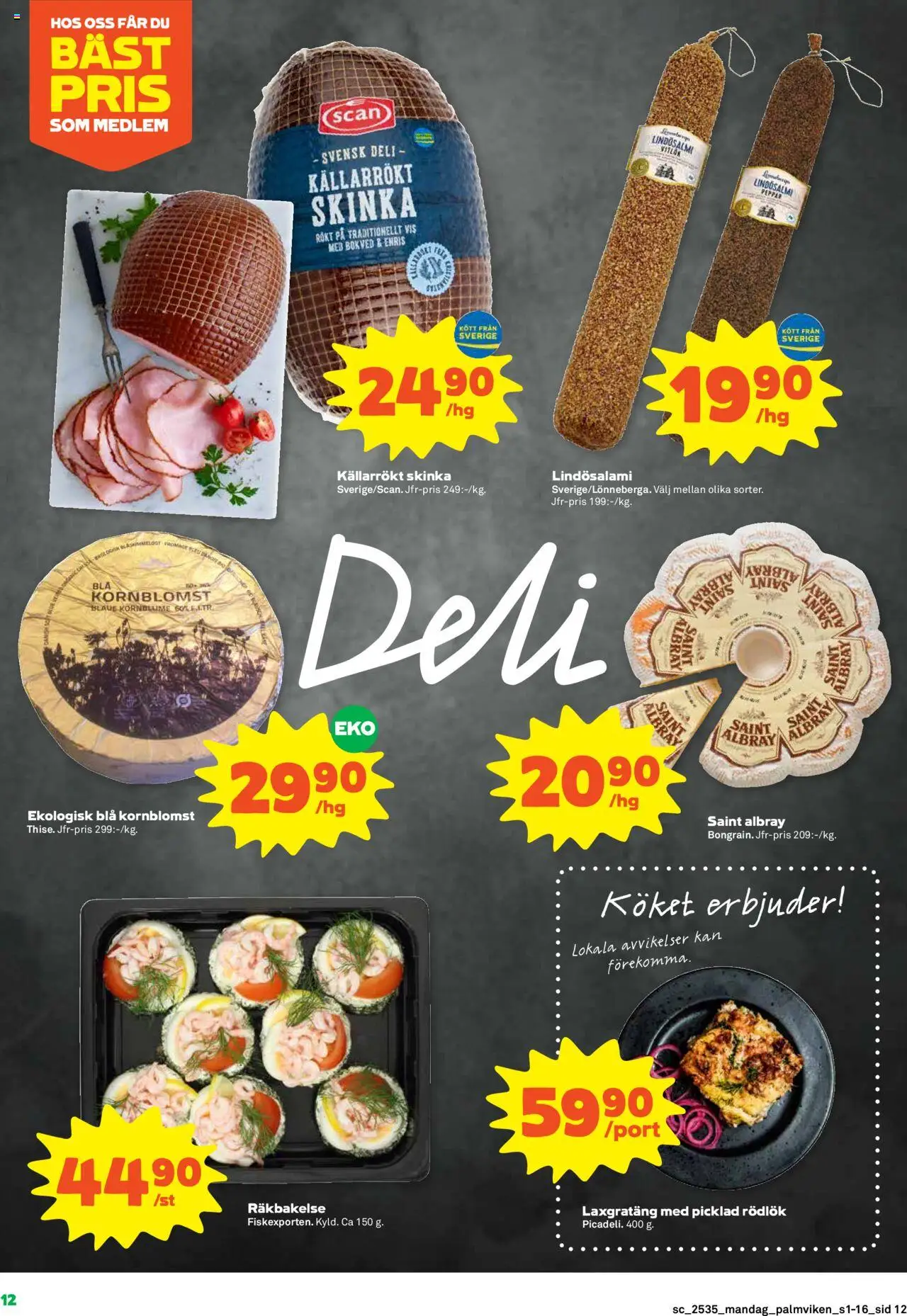 Stora Coop reklamblad aktuell från 25.08.2025 | Sida: 12 | Produkter: Peppar, Skinka, Rödlök