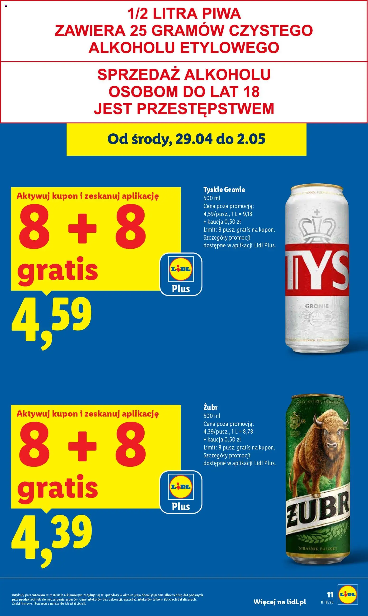 Lidl Polsko leták od 29.04.2026 | Strana: 11 | Produkty: Zubr