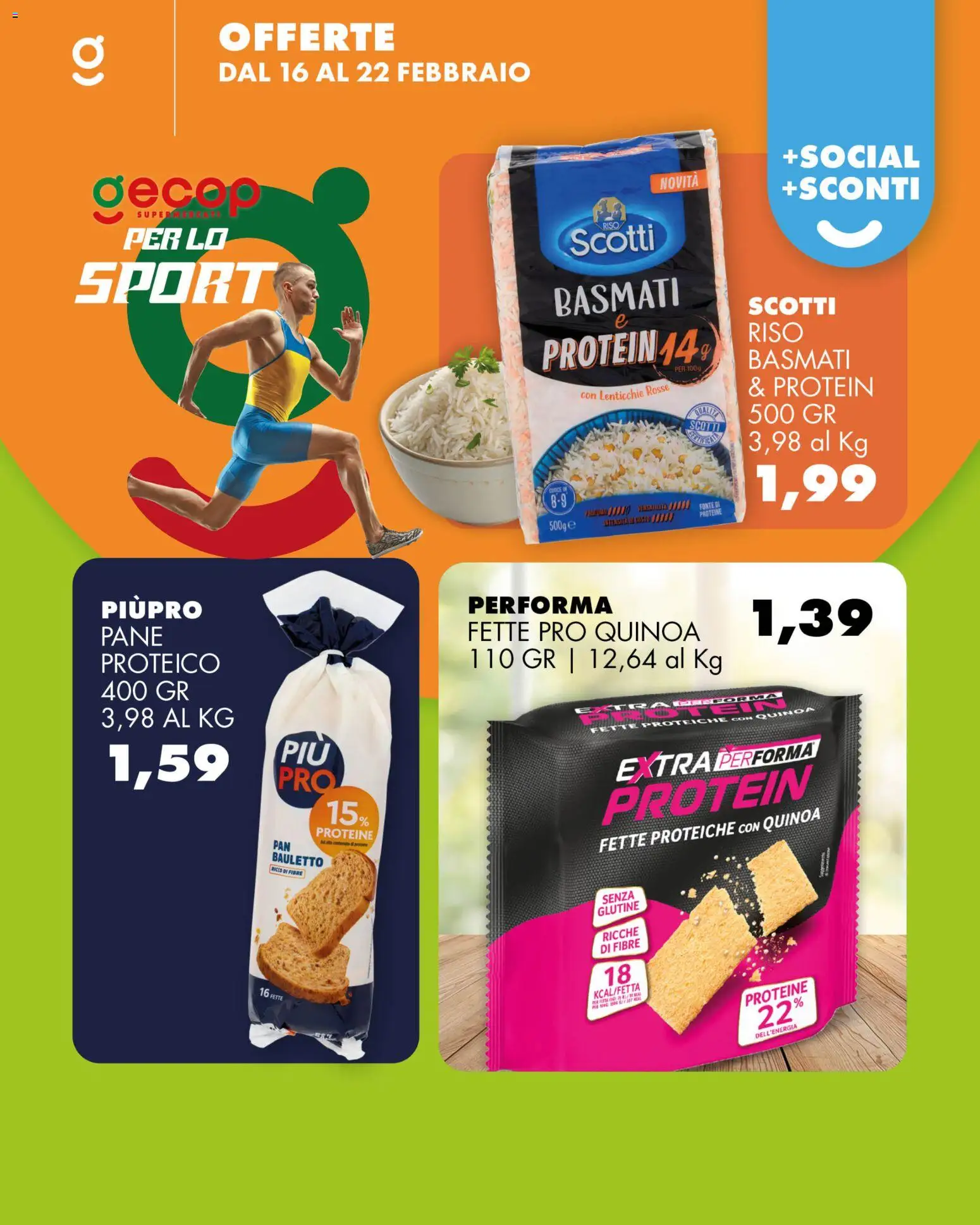 Volantino GECOP del 16.02.2026 | Pagina: 2 | Prodotti: Pane, Riso, Lenticchie, Quinoa