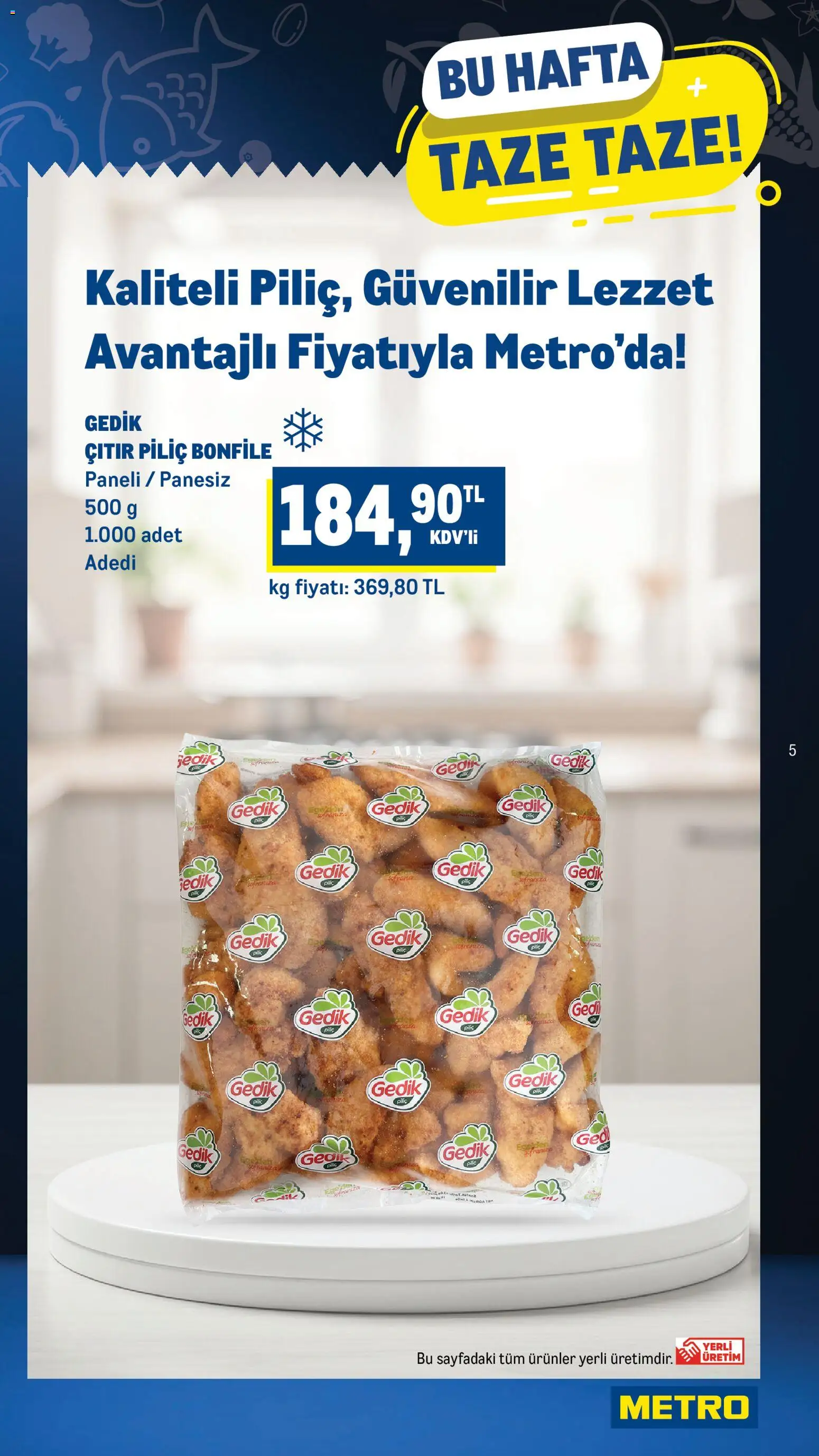 Metro - Taze Ürünler - 25.02.2026 tarihinden itibaren geçerlidir | Sayfa: 5 | Ürünler: Piliç, Piliç bonfile