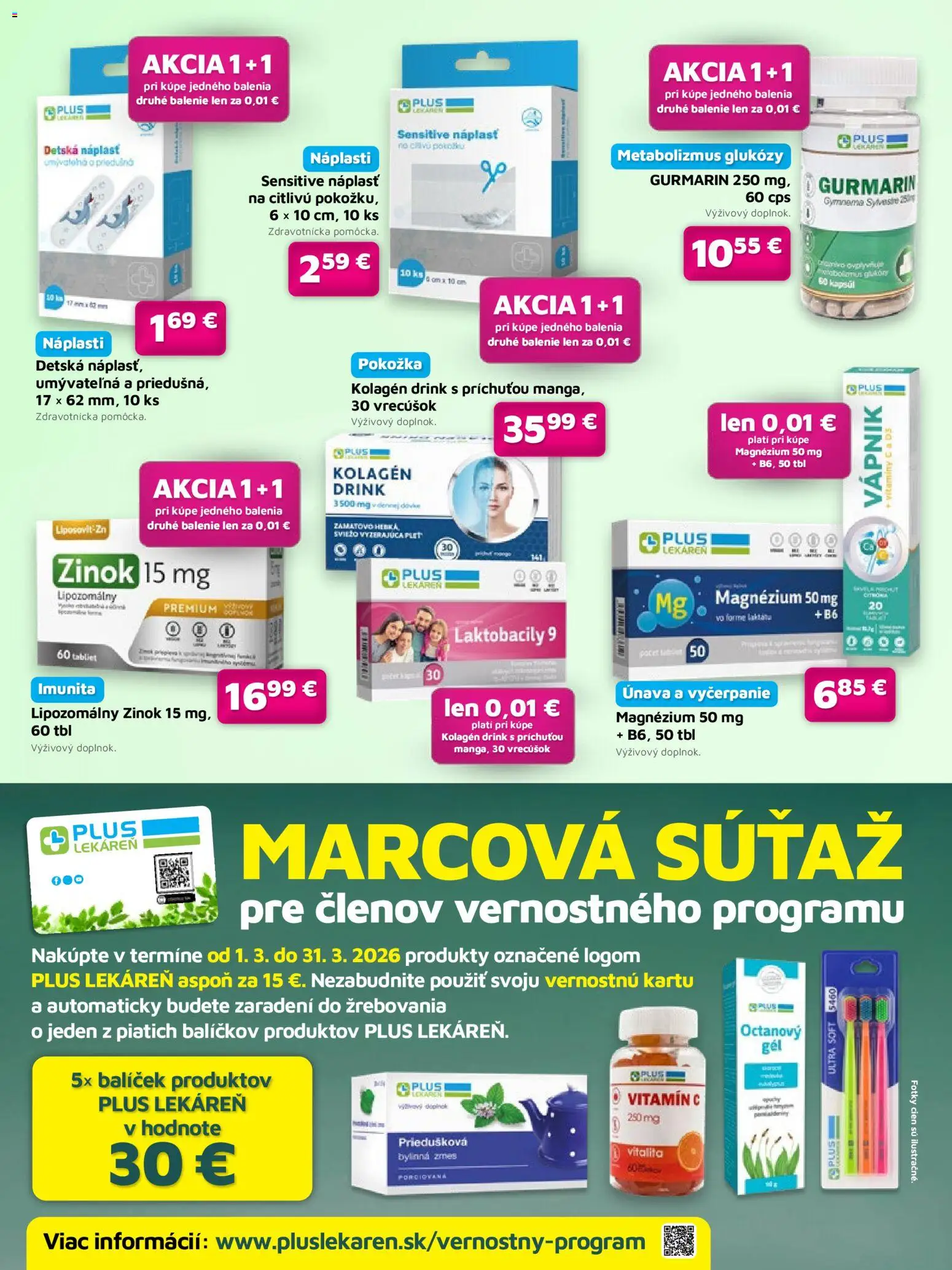 Nové Plus lekáreň akcie – leták je platný od 01.03.2026 | Strana: 12 | Produkty: Kolagén