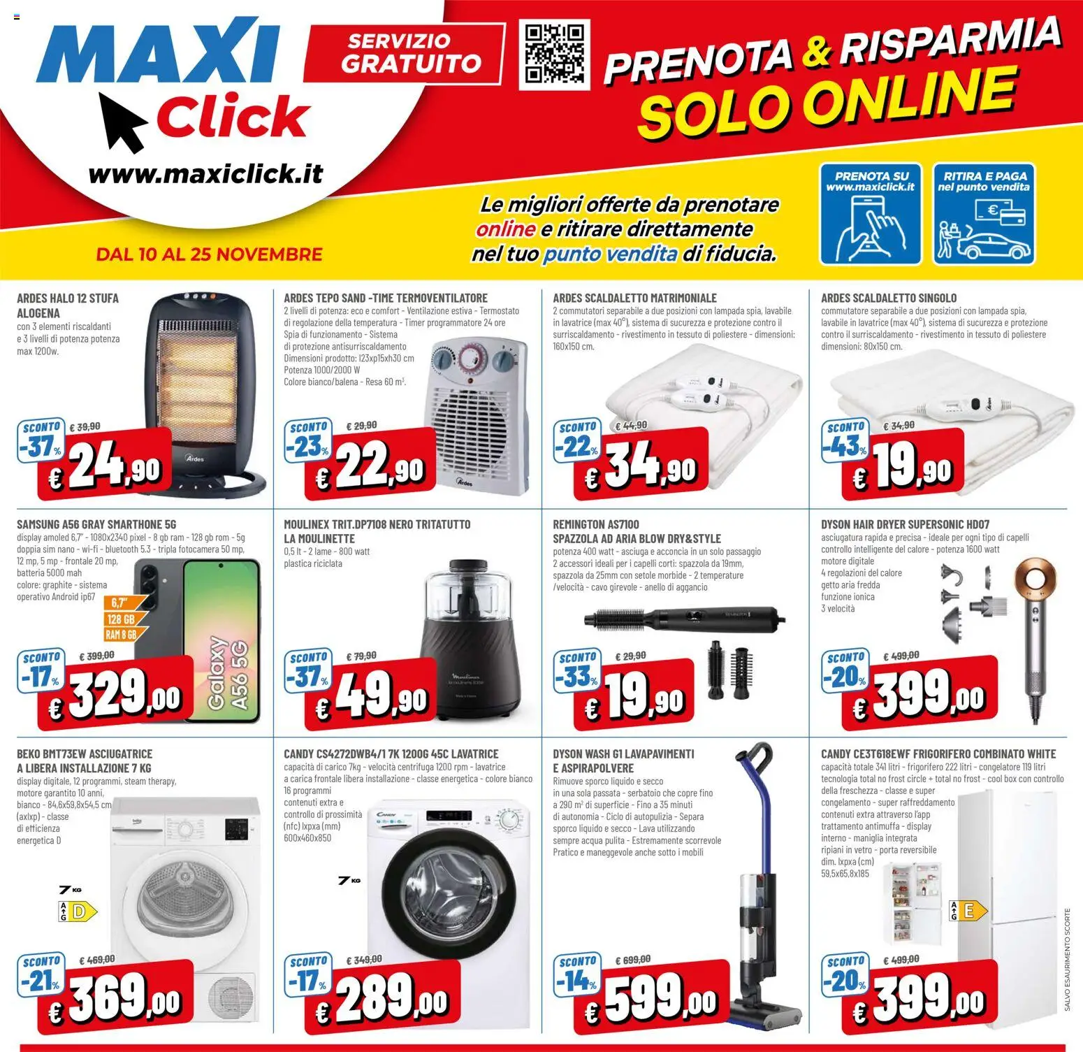 Volantino A&O del 10.11.2025 | Pagina: 15 | Prodotti: Centrifuga, Cavo, Dyson, Lampada