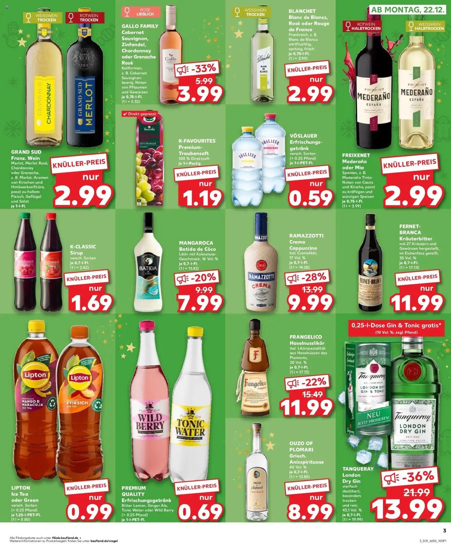 Kaufland prospekt Bad Nauheim	 – gültig ab 22.12.2025 | Seite: 3 | Produkte: Kirschen, Pfirsich, Wein, Ramazzotti