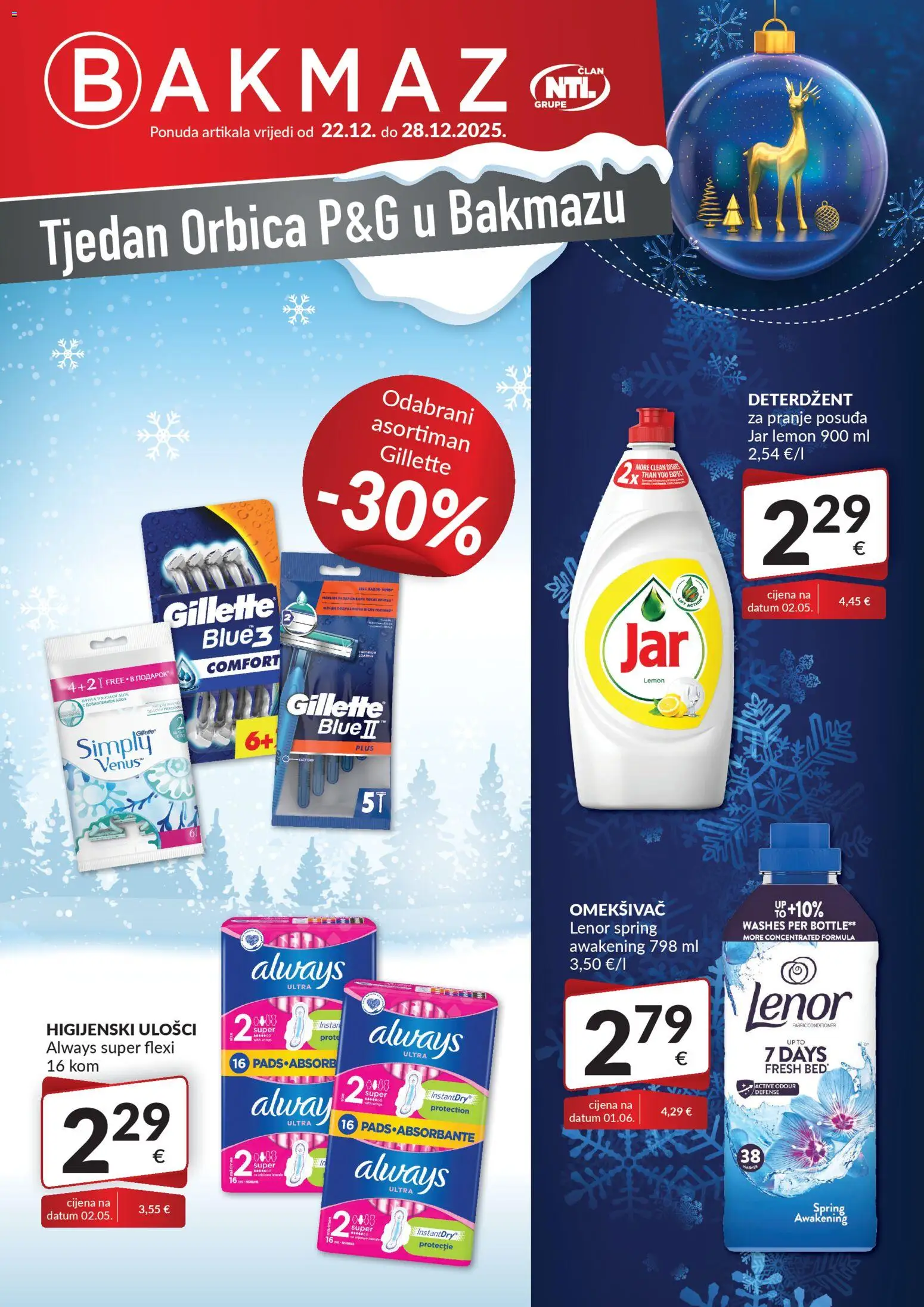 Bakmaz katalog | vrijedi od 22.12.2025 | Stranica: 1 | Proizvodi: Omekšivač, Deterdžent, Jar, Lenor