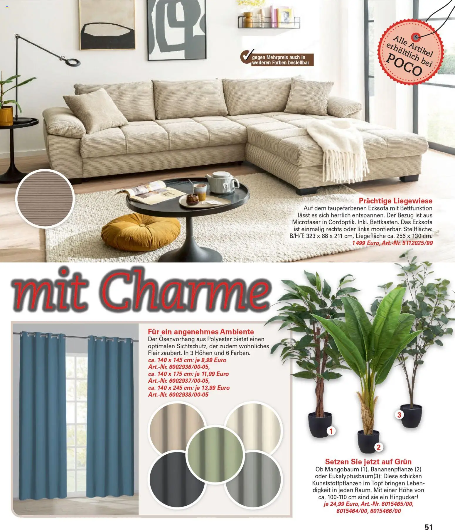 Poco Prospekt Wohnwelt Frühling 2026 – gültig ab 16.02.2026 | Seite: 51 | Produkte: Ecksofa